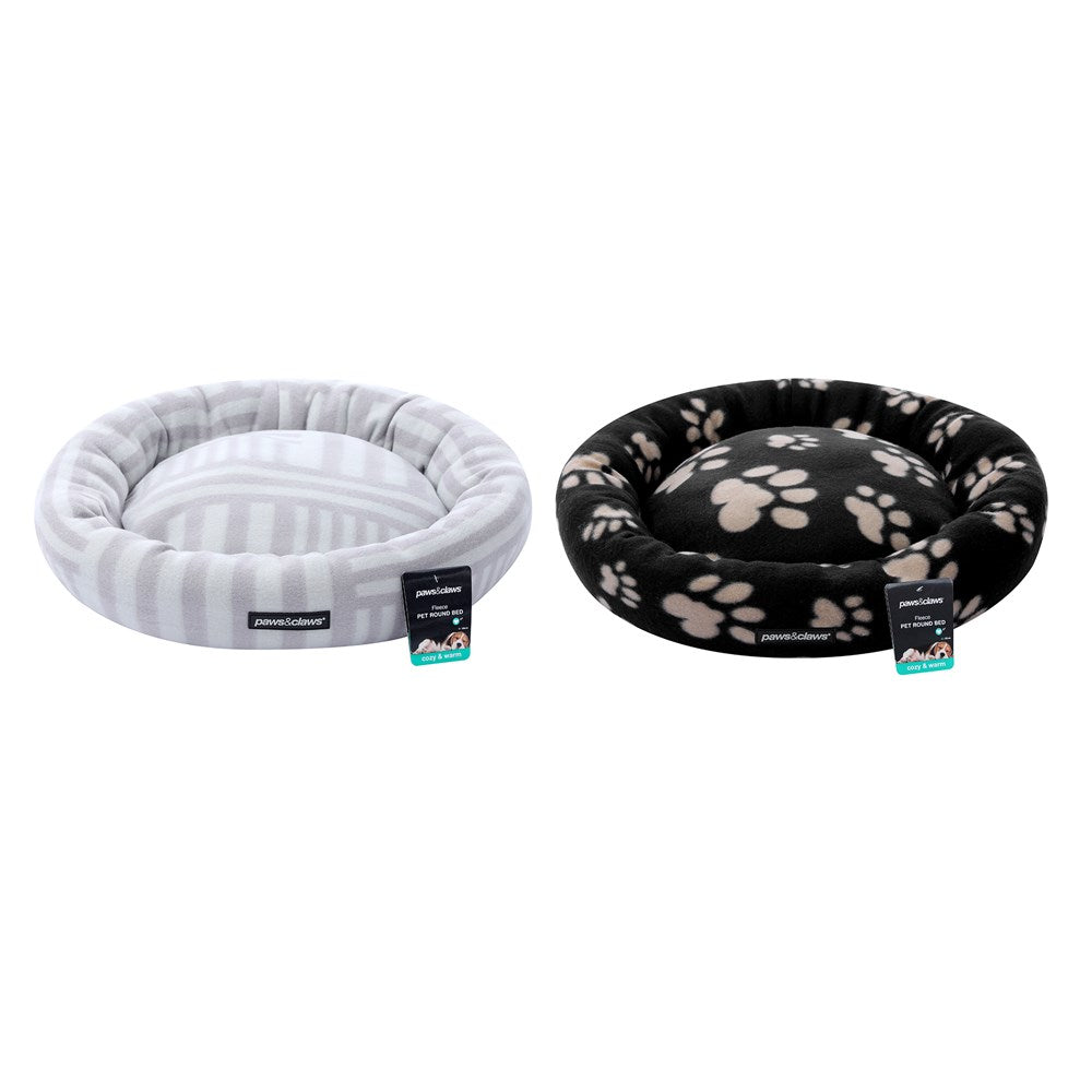 Fleece Pet Bed 55cm Assorted Colours
