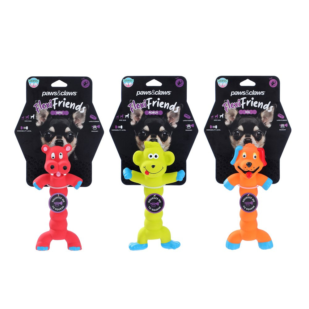 Flexible Friends Animal Latex Dog Toy (20cm) – Assorted