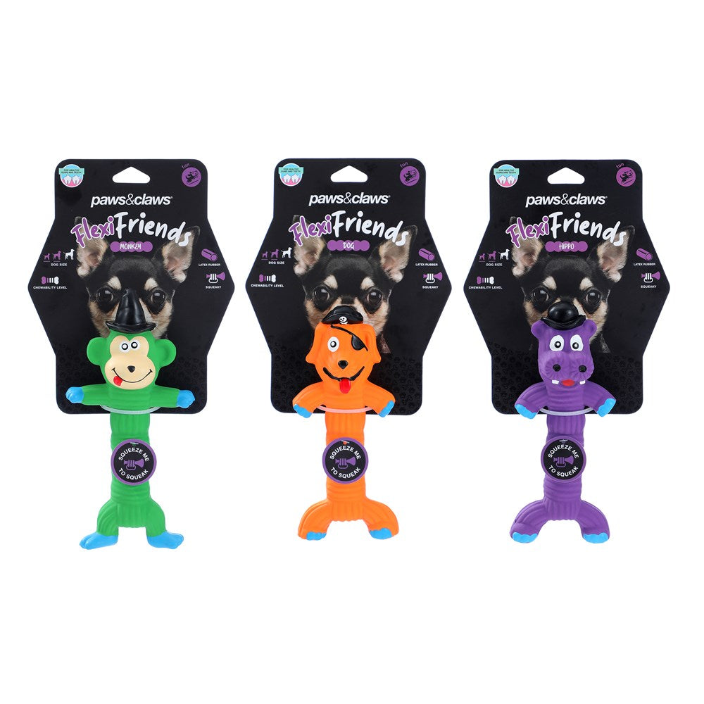 Flexible Friends Silly Animals Latex Dog Toy – Assorted (20cm)