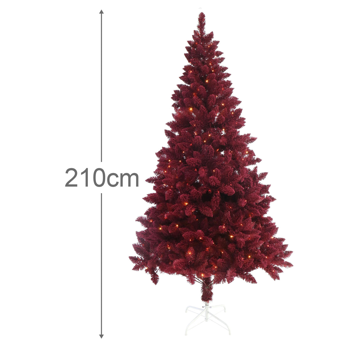 Flocked Bordeaux Tree 210cm Pre-Lit