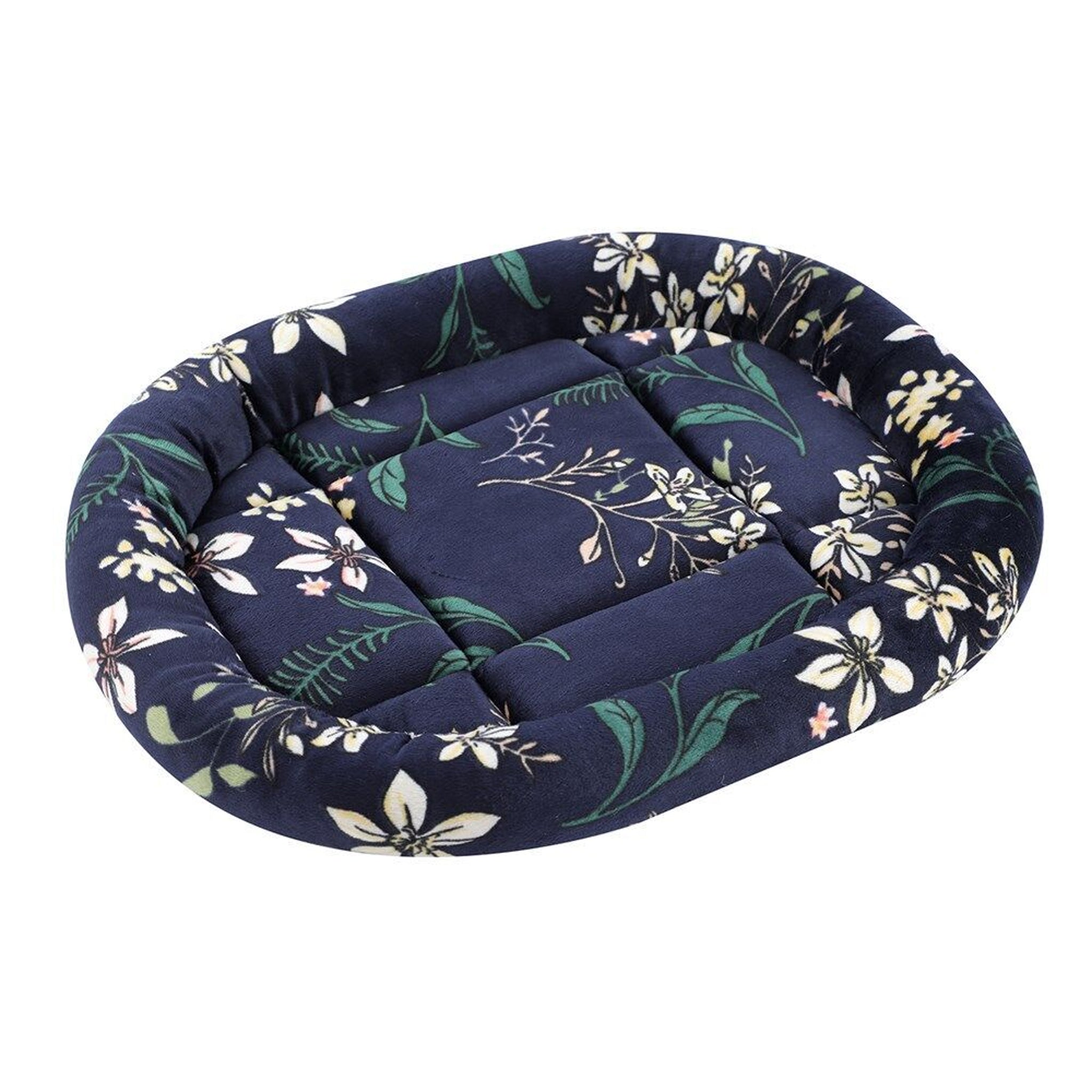 Floral Cat Bed Oval 3 Assorted 42x36x4cm
