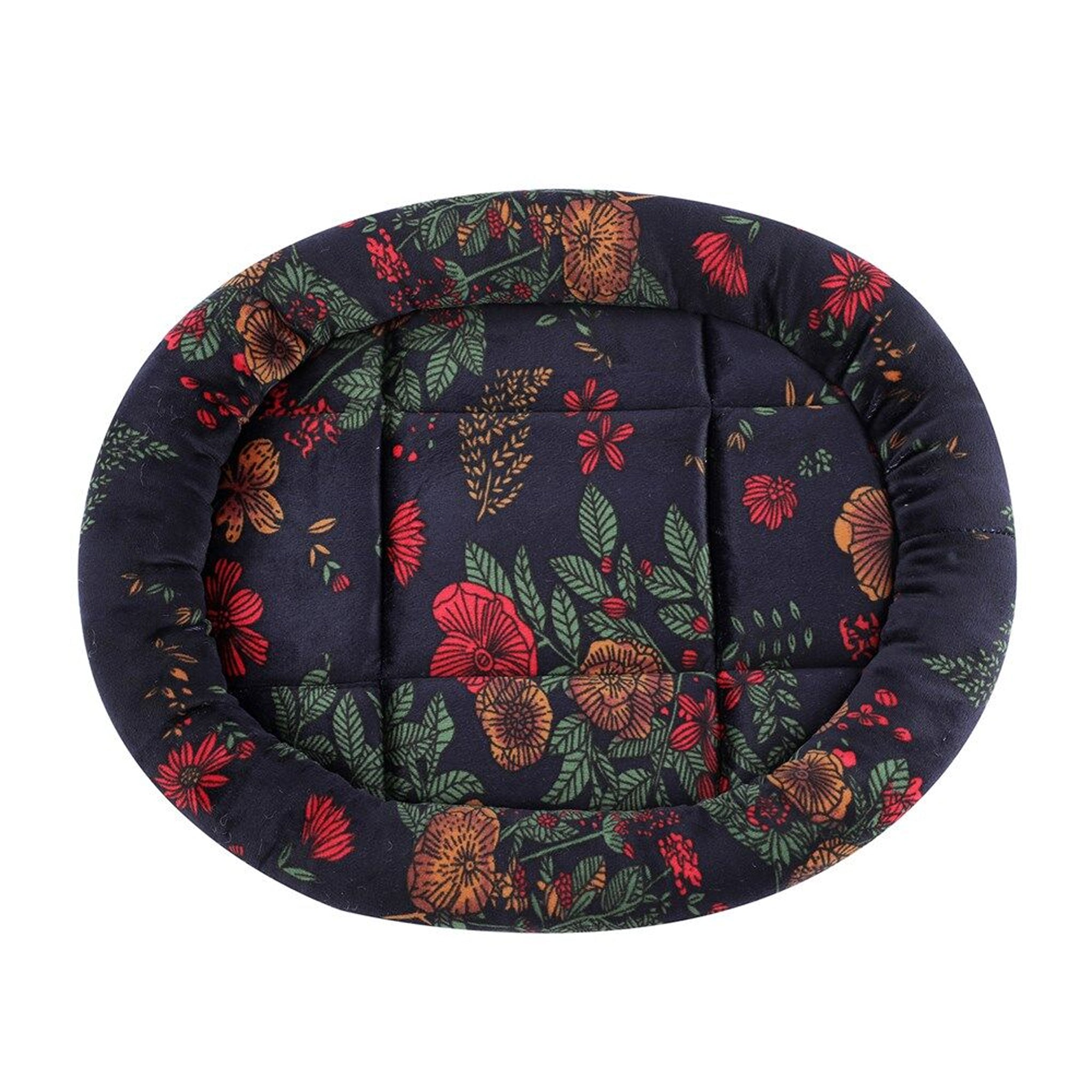Floral Cat Bed Oval 3 Assorted 42x36x4cm