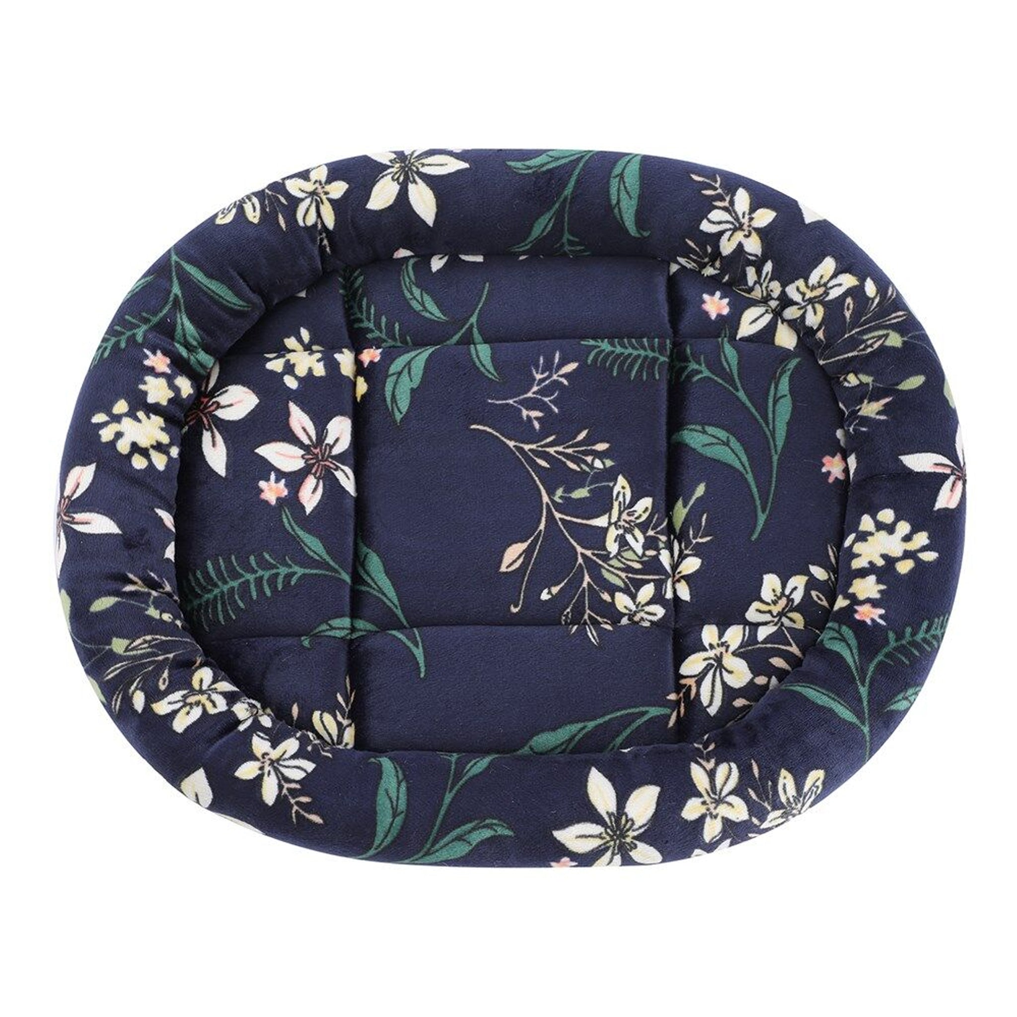 Floral Cat Bed Oval 3 Assorted 42x36x4cm