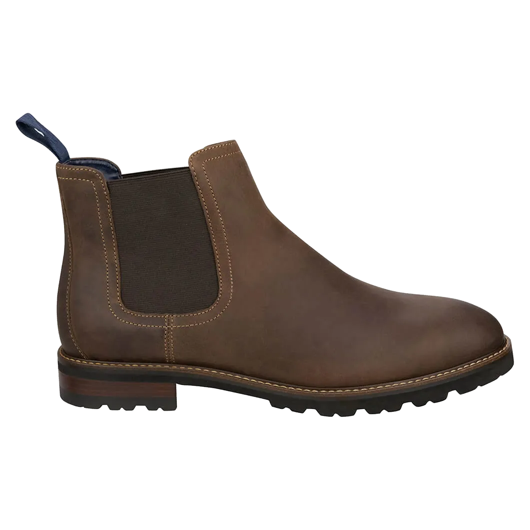 Florsheim Renegade Chelsea Plain Toe Gore Boot Brown Crazy Horse