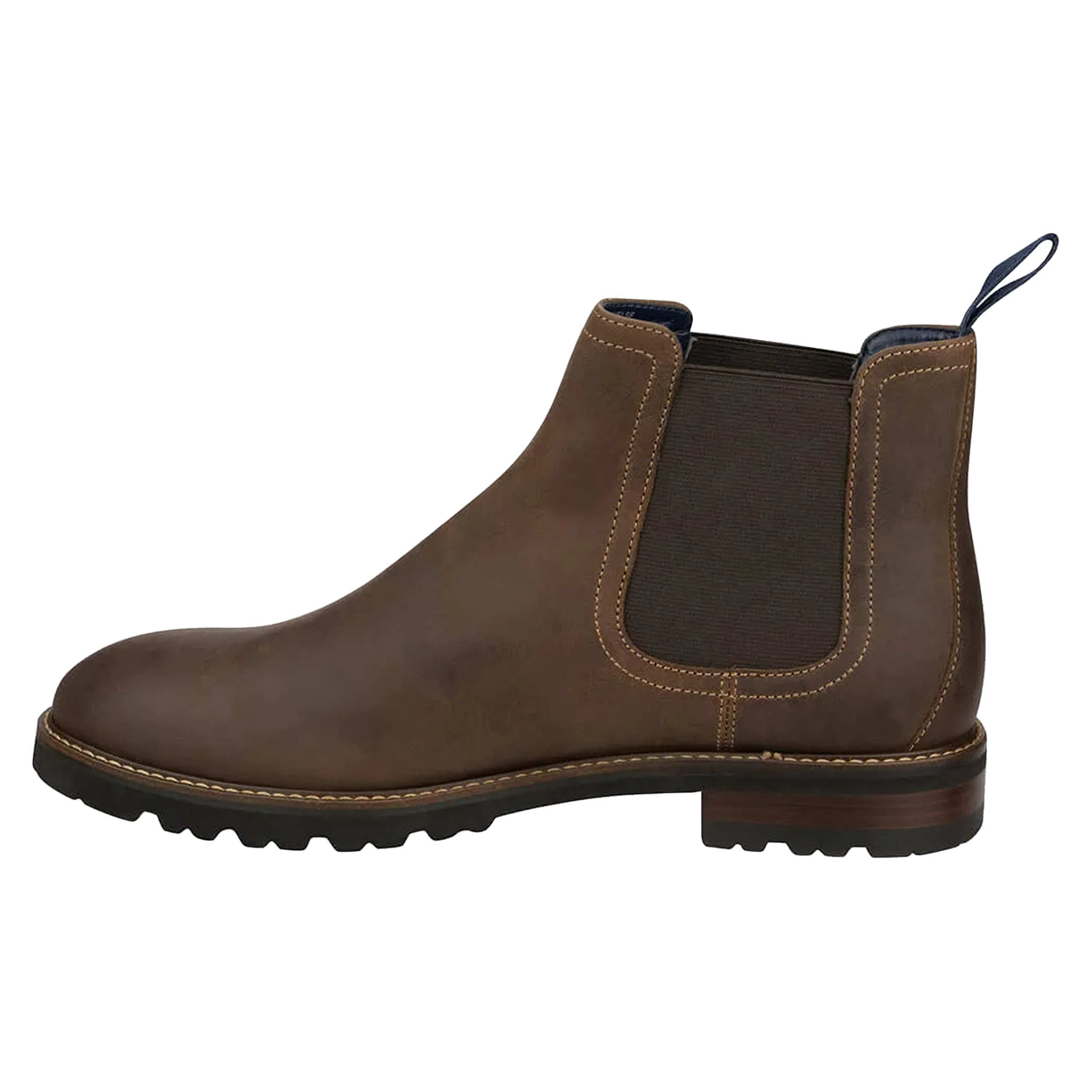Florsheim Renegade Chelsea Plain Toe Gore Boot Brown Crazy Horse