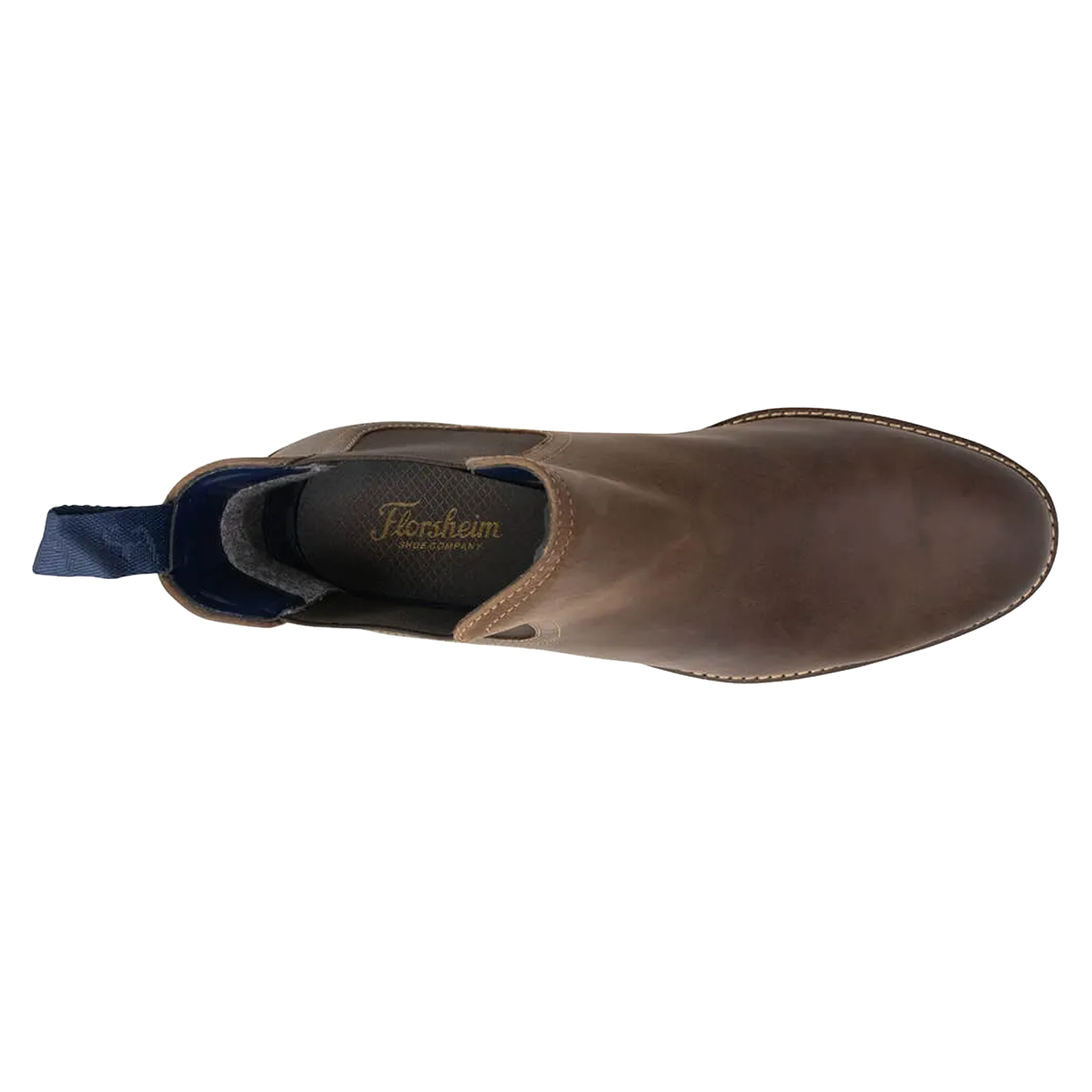 Florsheim Renegade Chelsea Plain Toe Gore Boot Brown Crazy Horse