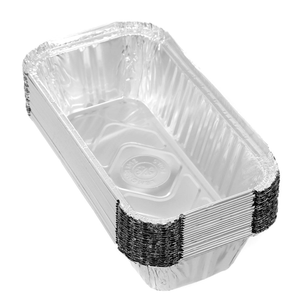 Foil Containers with Lids – 20 × 11 × 5cm (20 Pack)