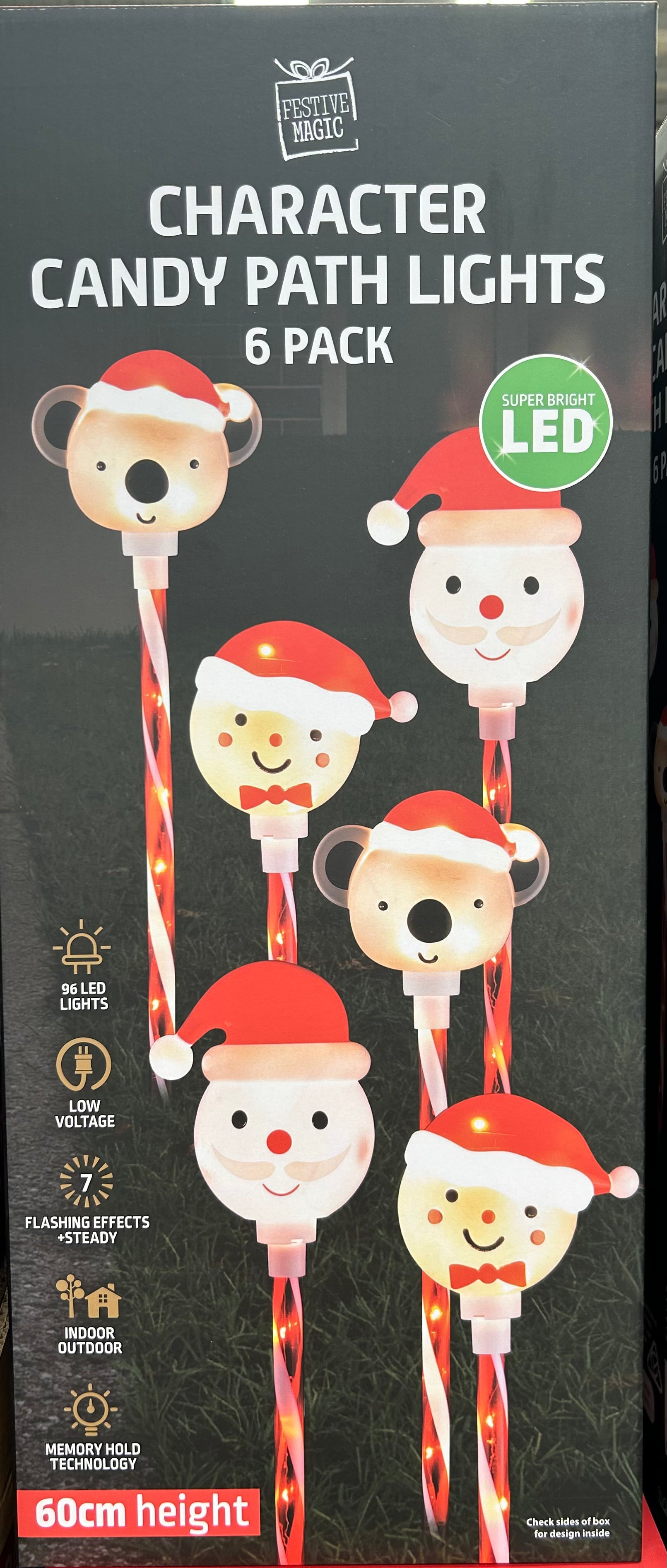 Plug In LED Character Candy Path Lights 6pk