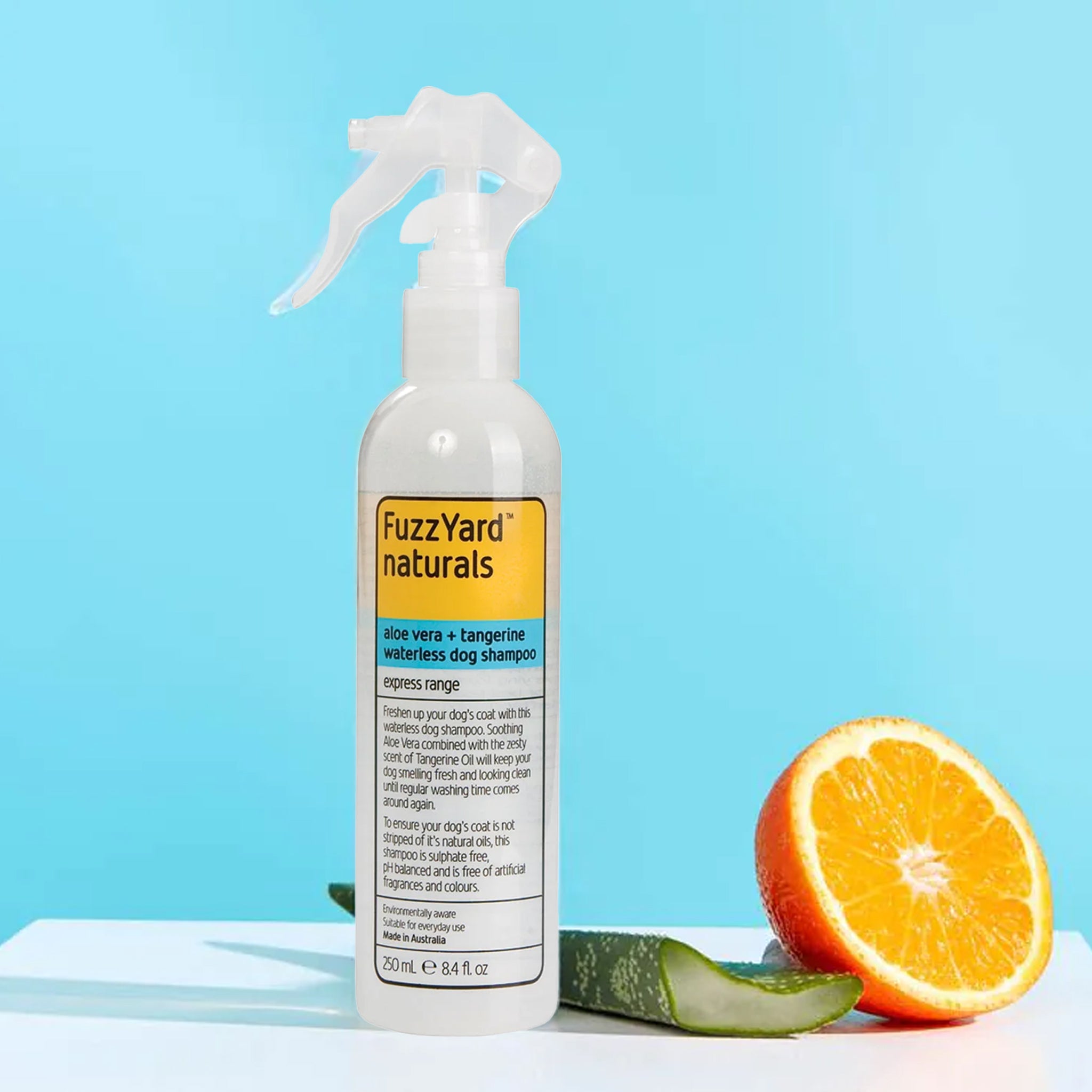 FuzzYard Waterless Shampoo - Aloe Vera + Tangerine  - 250ml