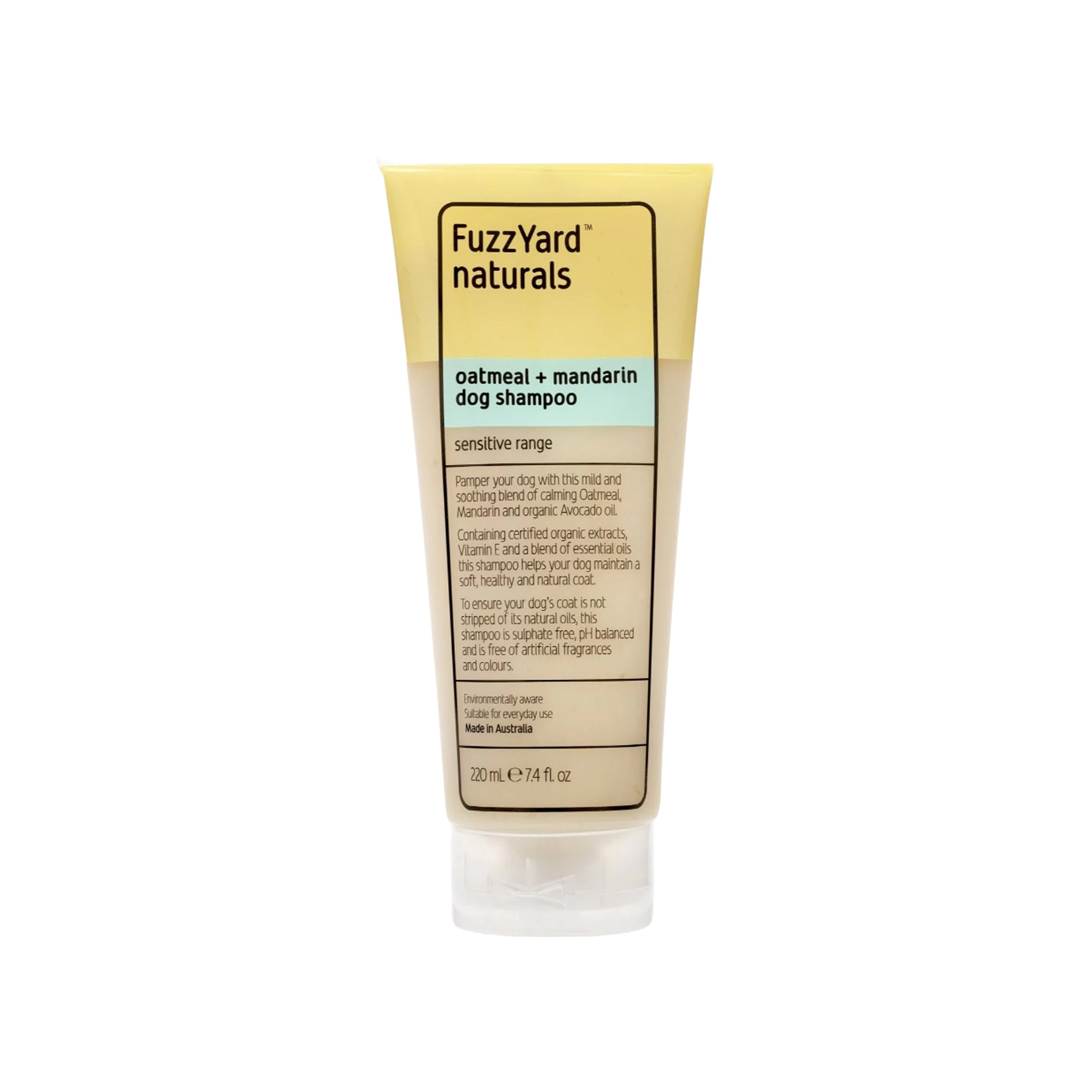 FuzzYard Oatmeal & Mandarin Sensitive Dog Shampoo – 220ml