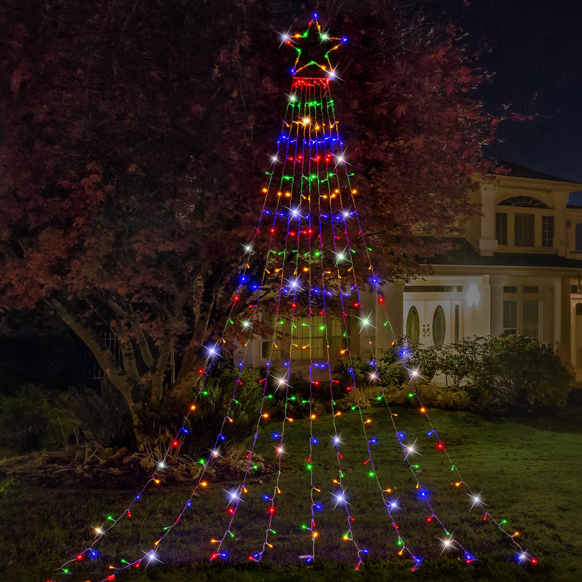 LED Garden Star Sail 3.5m Multicolour