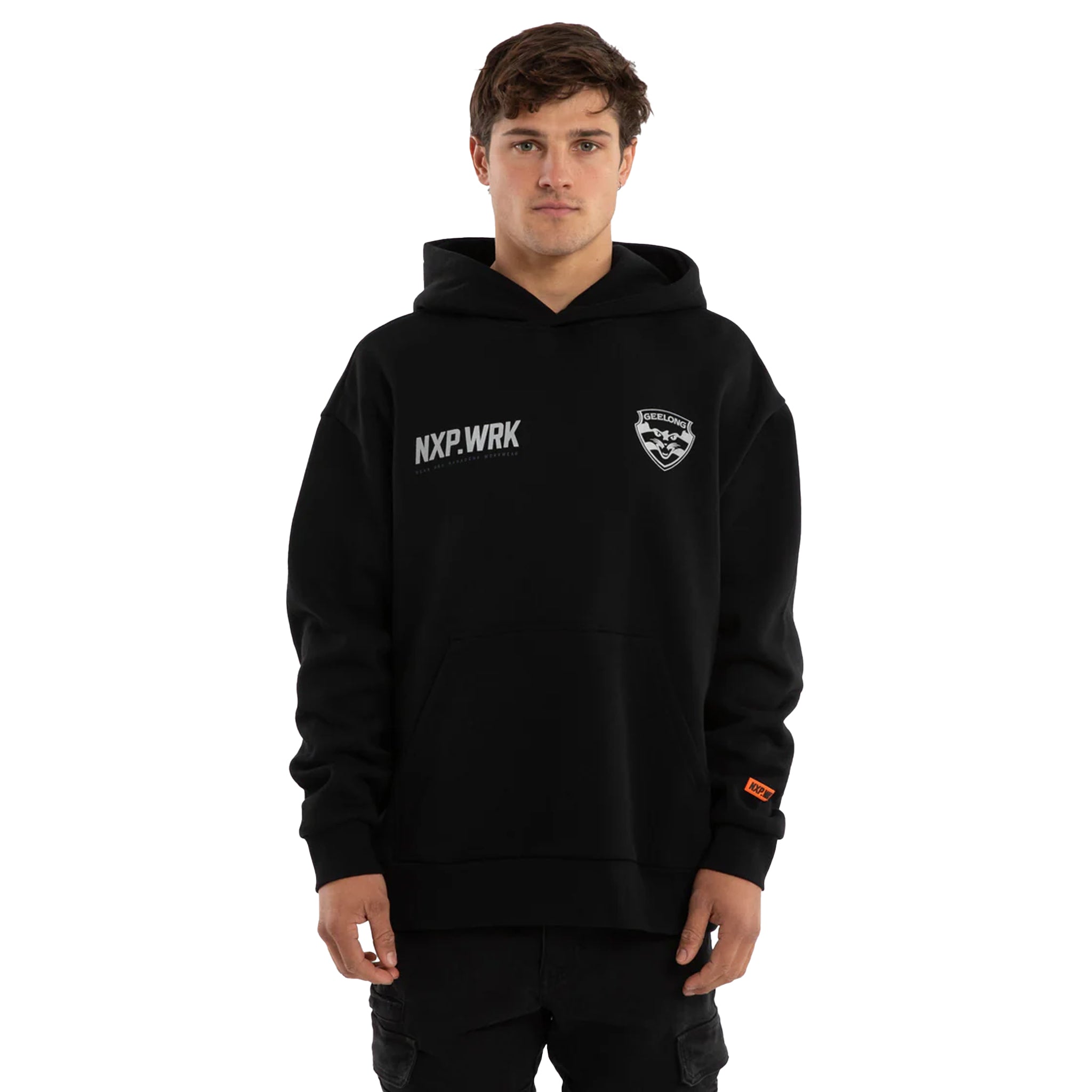 Geelong Cats Subject Hoodie Jet Black