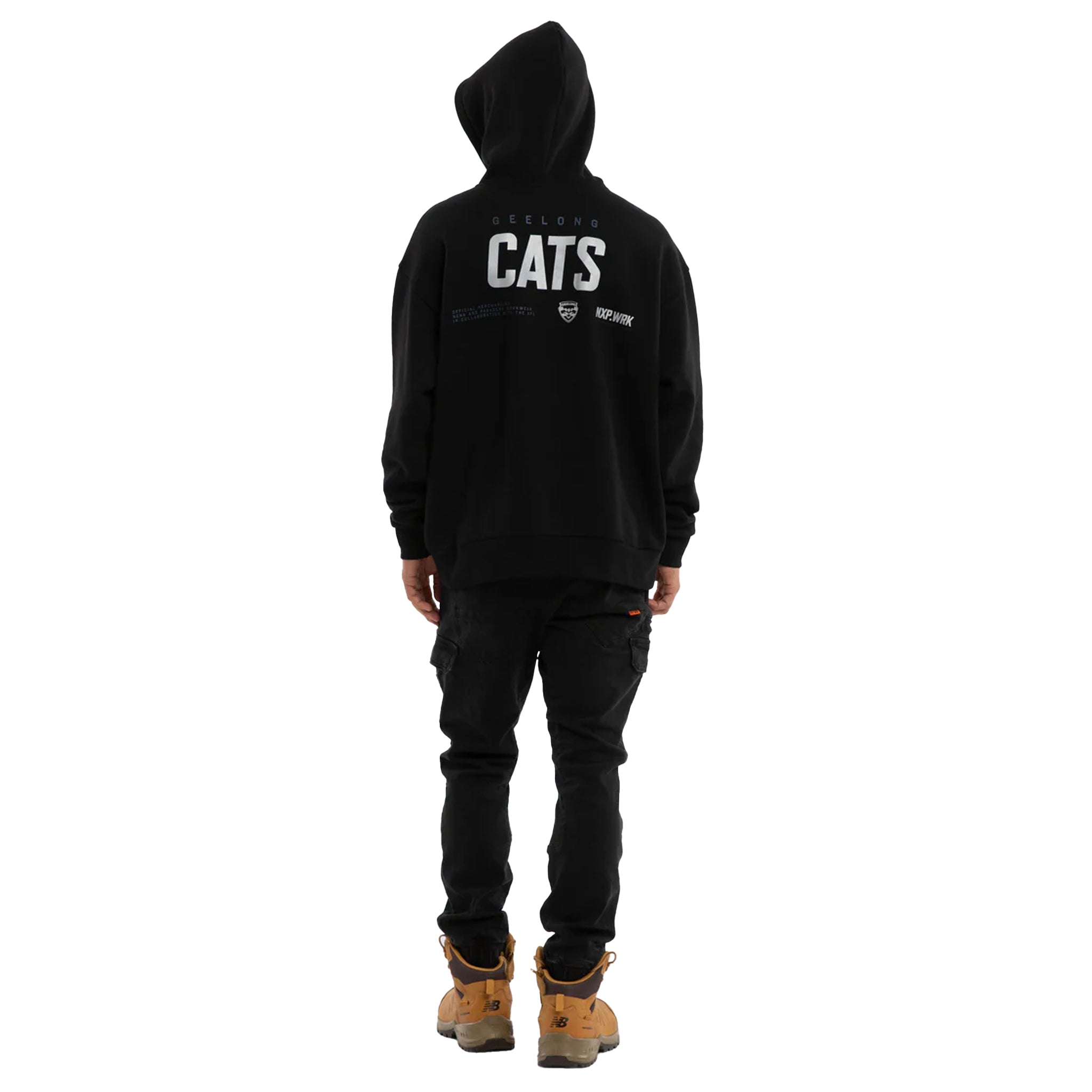 Geelong Cats Subject Hoodie Jet Black
