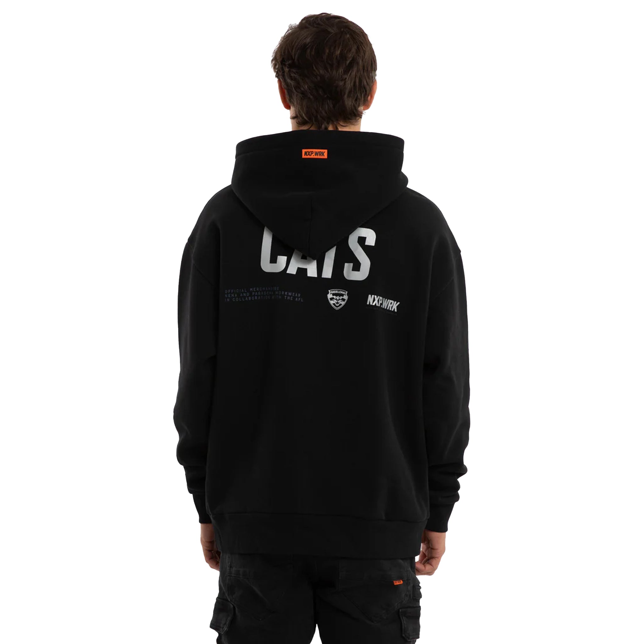 Geelong Cats Subject Hoodie Jet Black