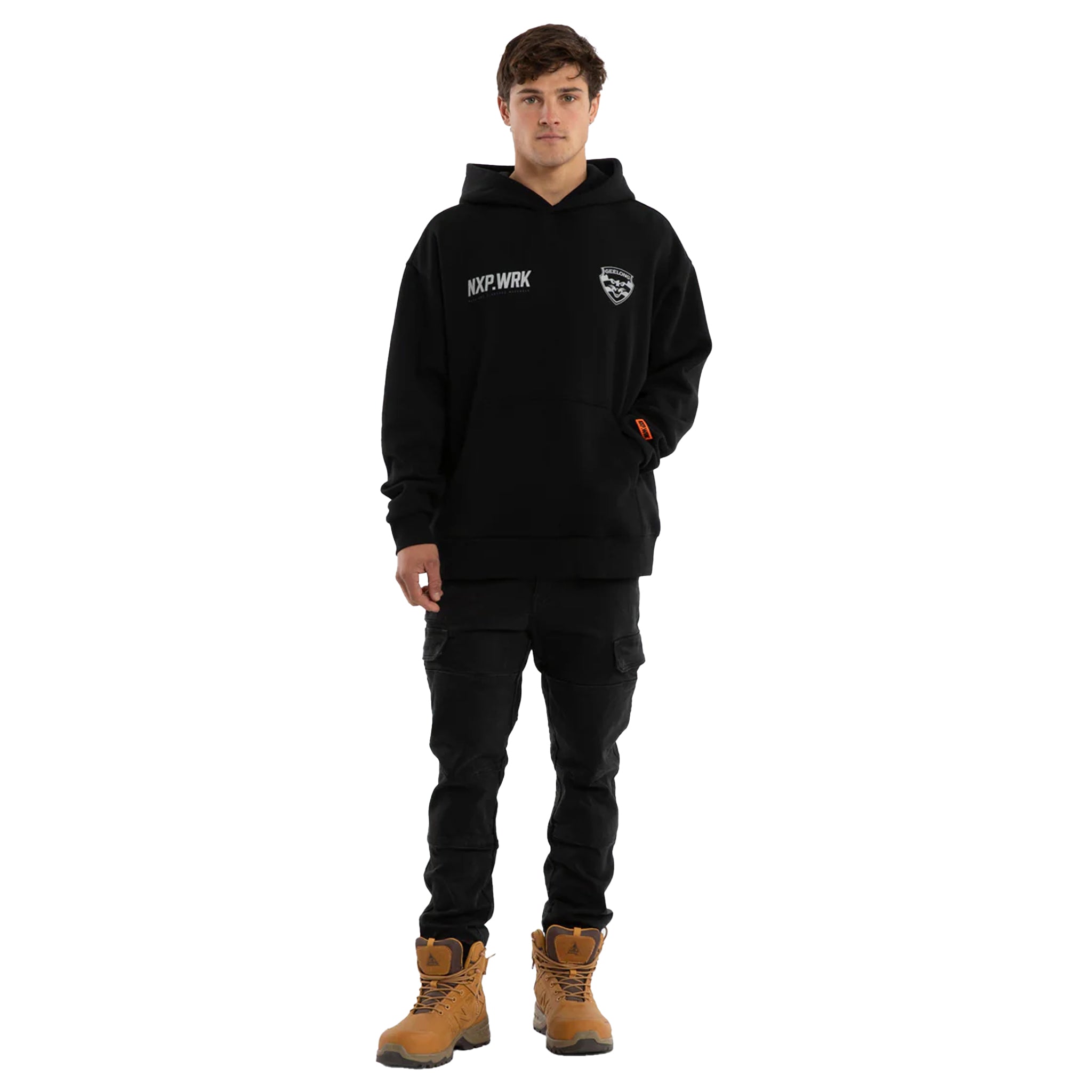 Geelong Cats Subject Hoodie Jet Black