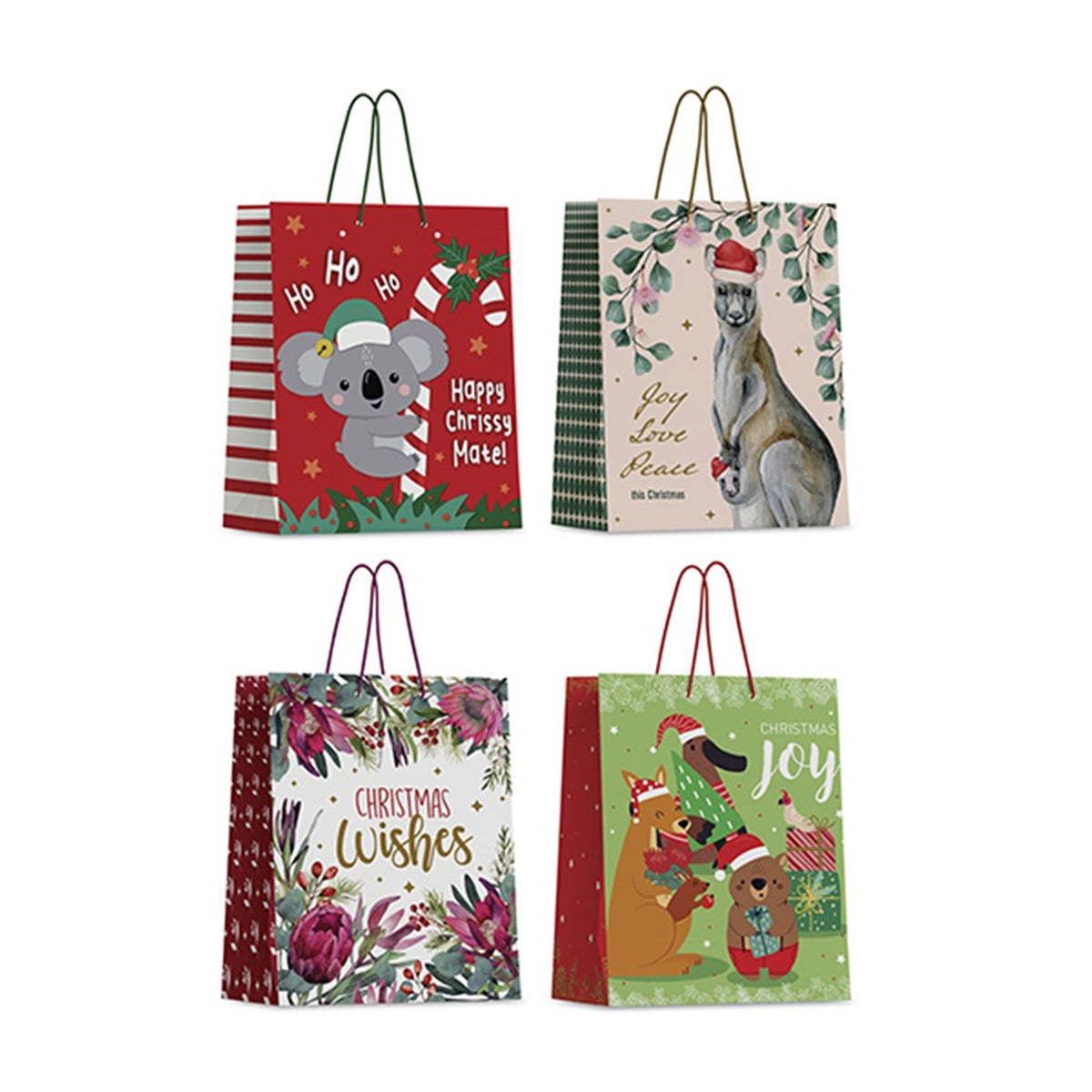 Gift Bag Xmas Australiana 157gsm Assorted