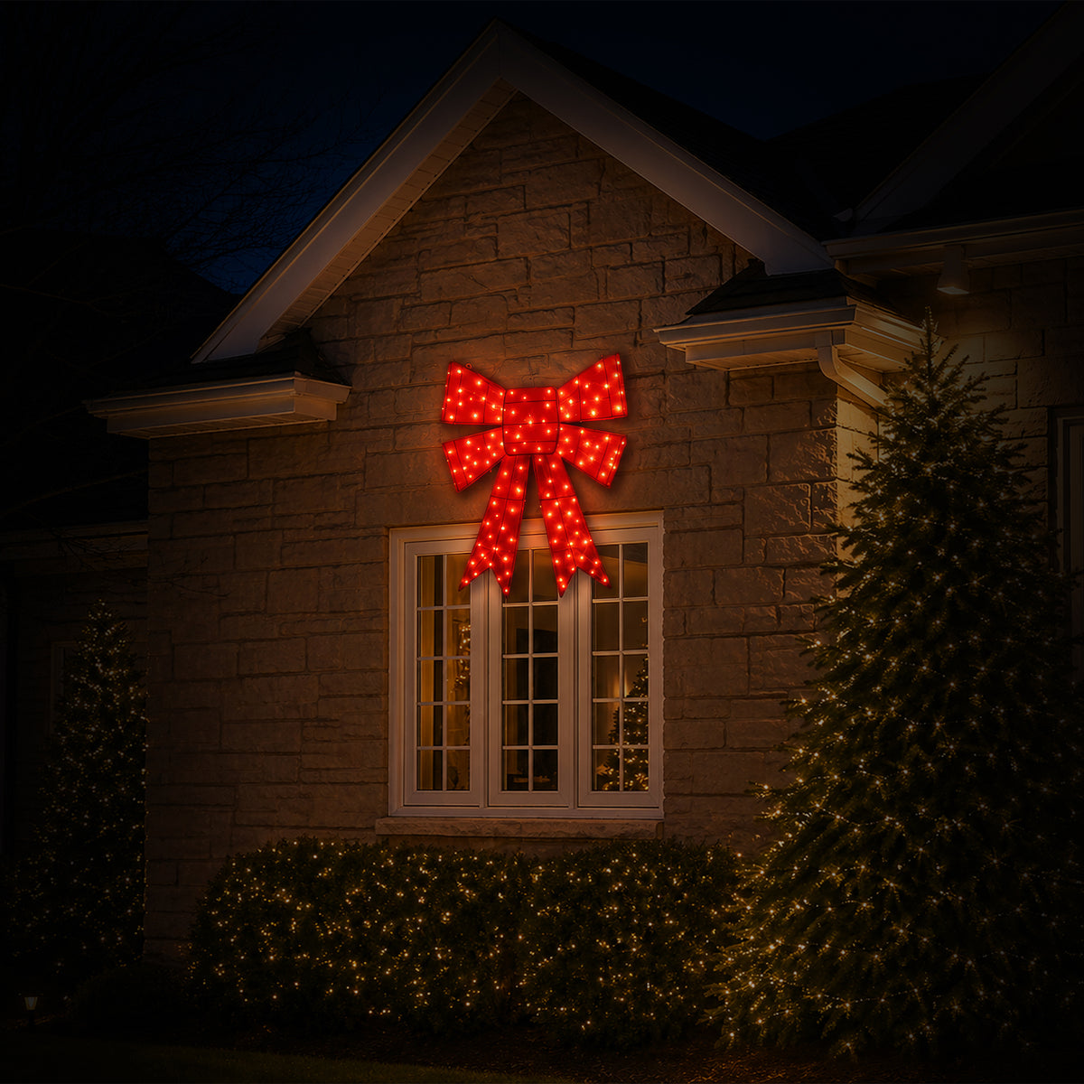 Glitter Thread Bow Red Twinkle 100x70cm