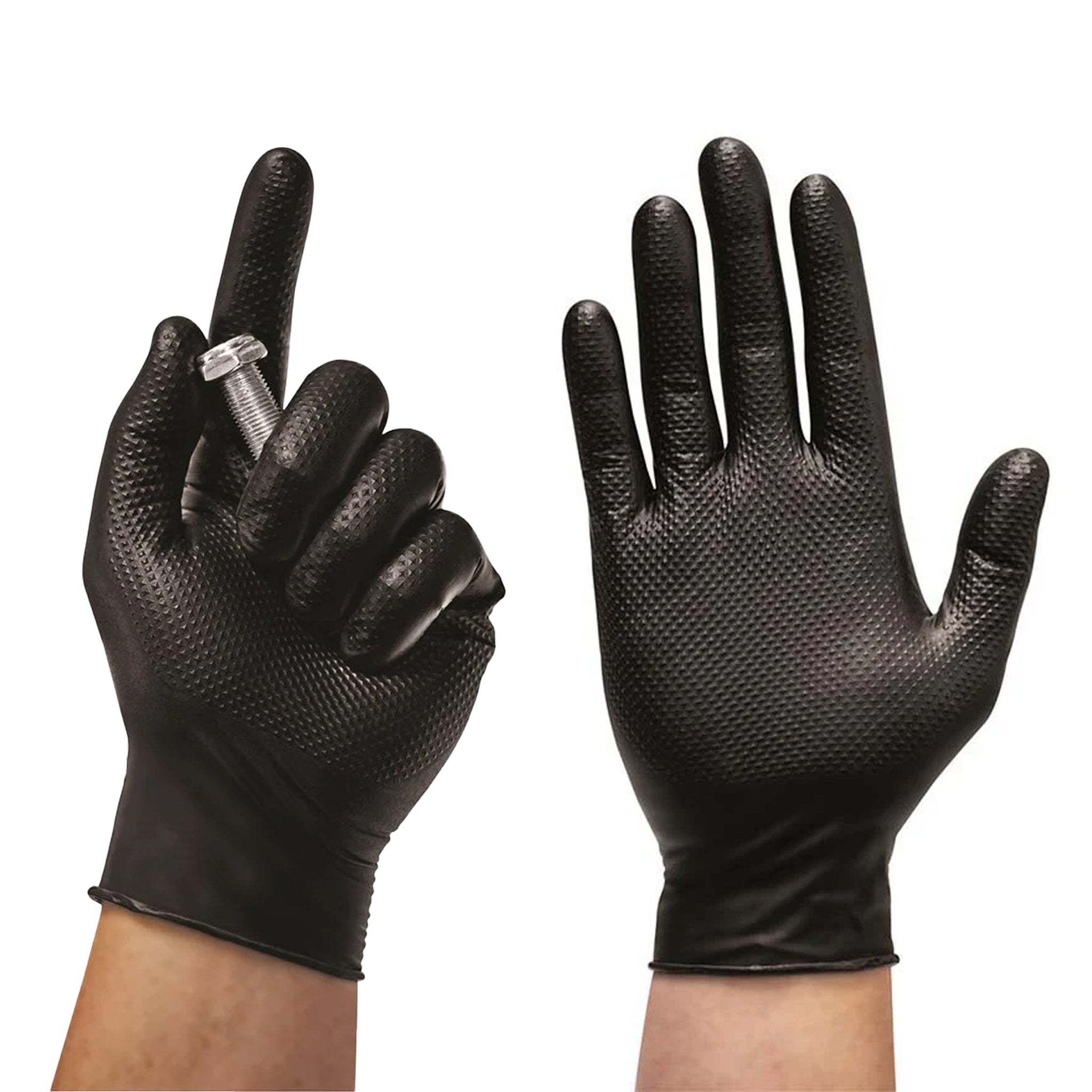 Glove Mack Traction Nitrile Disposable Powder Free
