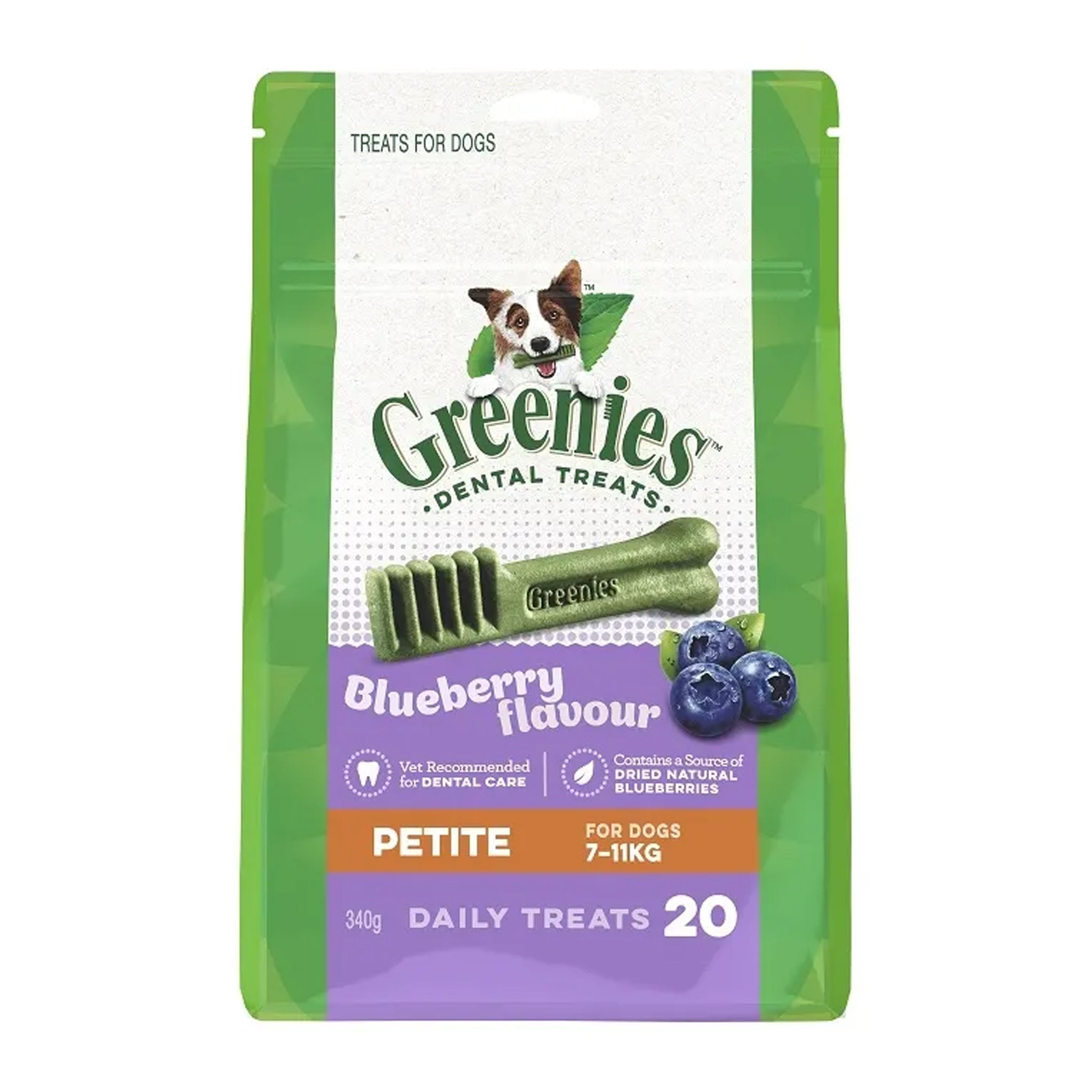 Greenies Blueberry Dental Chews for Dogs – Daily Oral Care Treats (All Sizes)