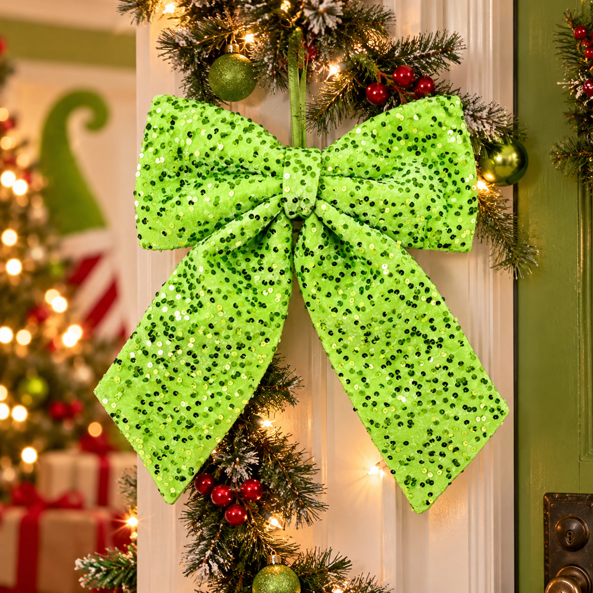 Grumble Christmas Decorative Bow 39 x 34cm