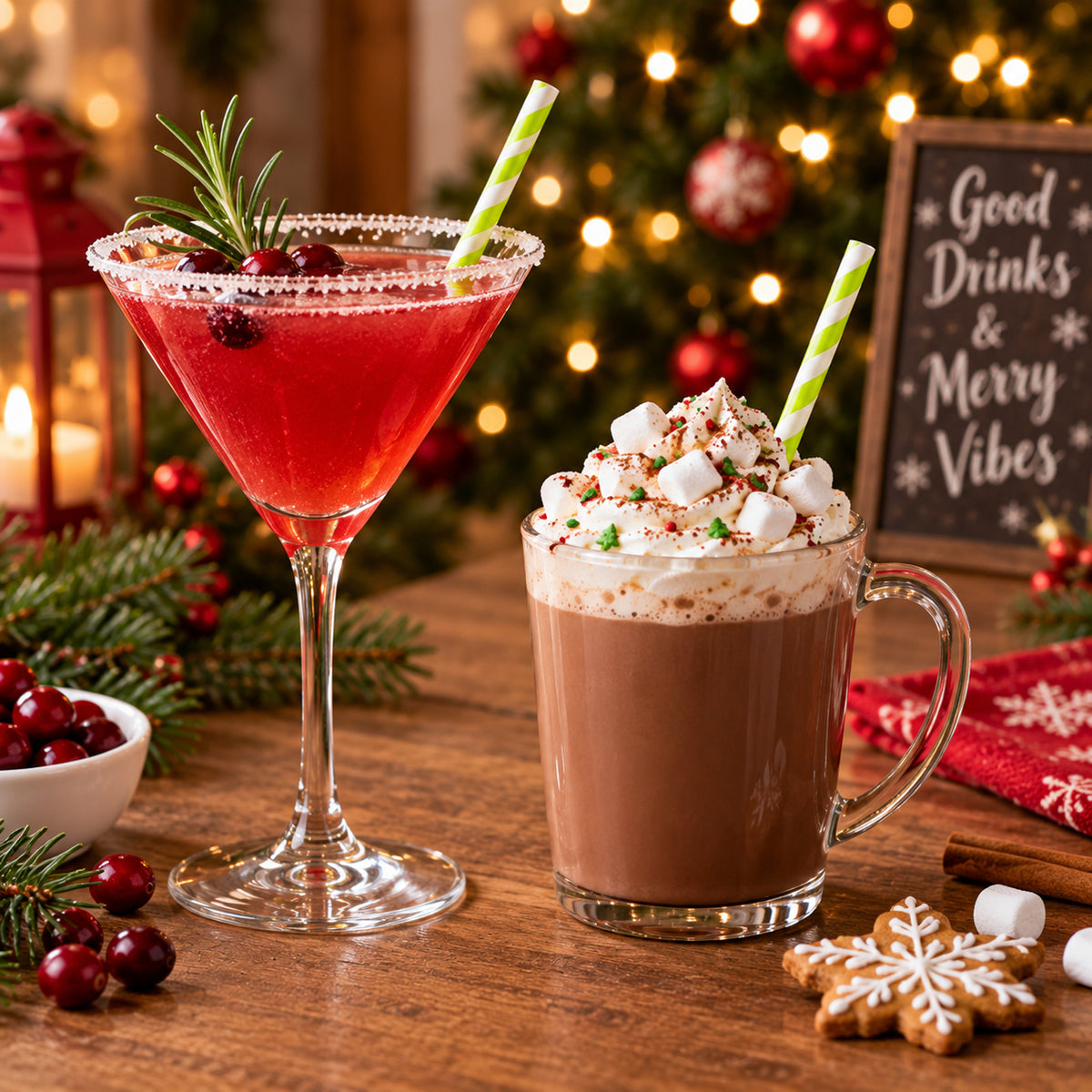 Grumble Christmas Reusable Straws