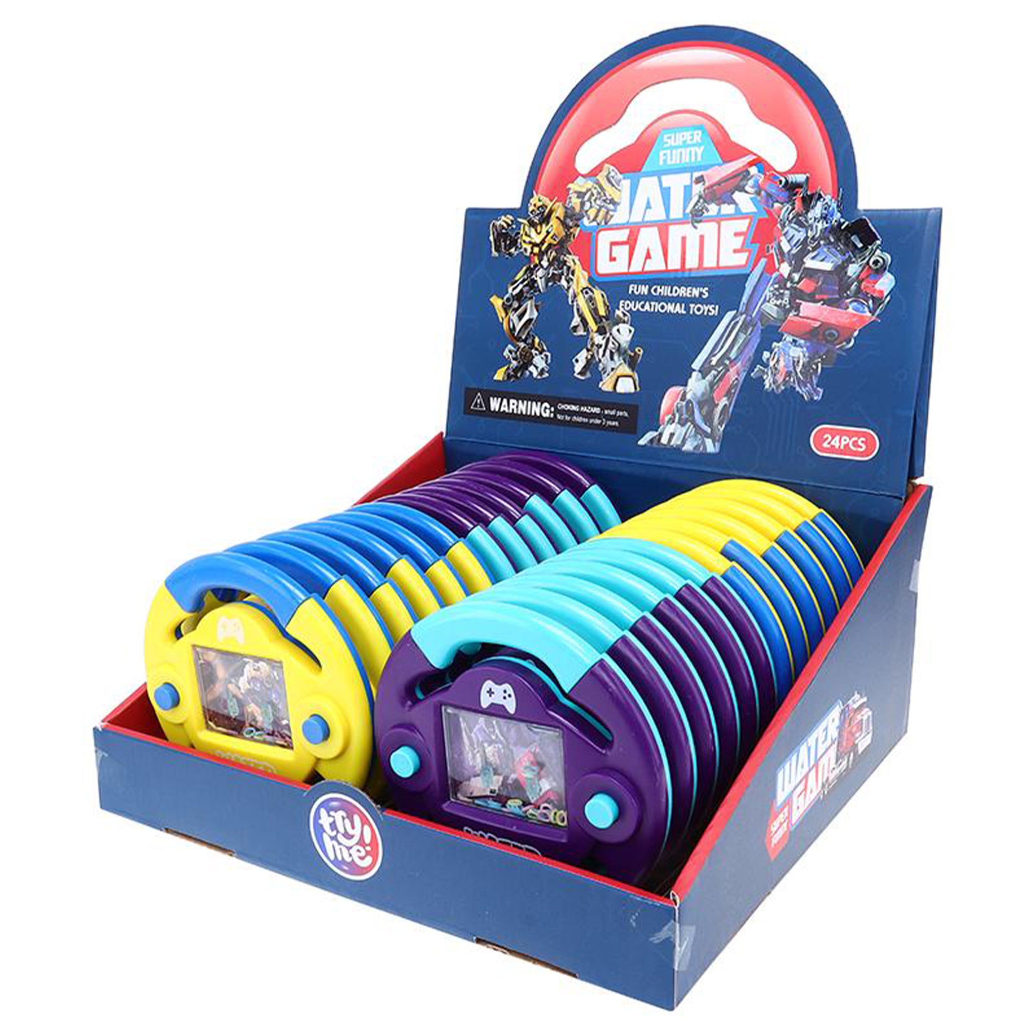 Hand Held Water Skill Game Gear Shift 13cm x 13cm Assorted