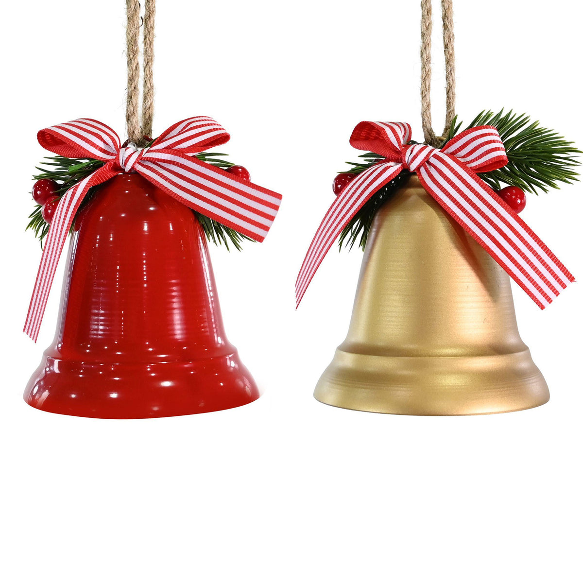 Hanging Bell Candystripe Bow Assorted