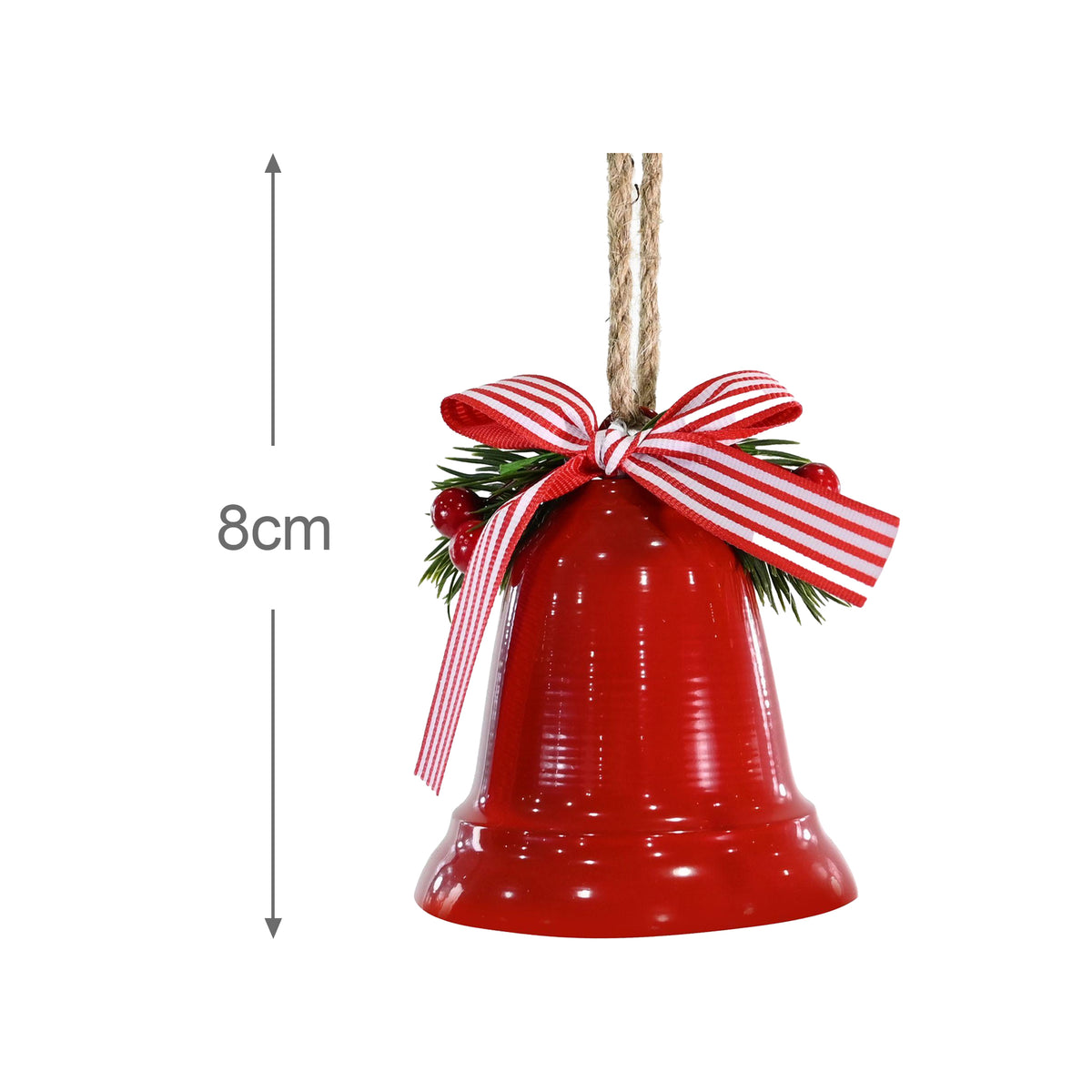 Hanging Bell Candystripe Bow Assorted