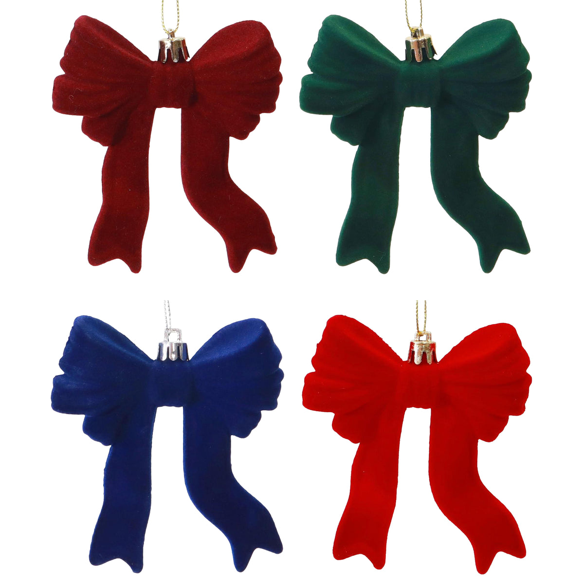 Hanging Flocked Bow Assorted