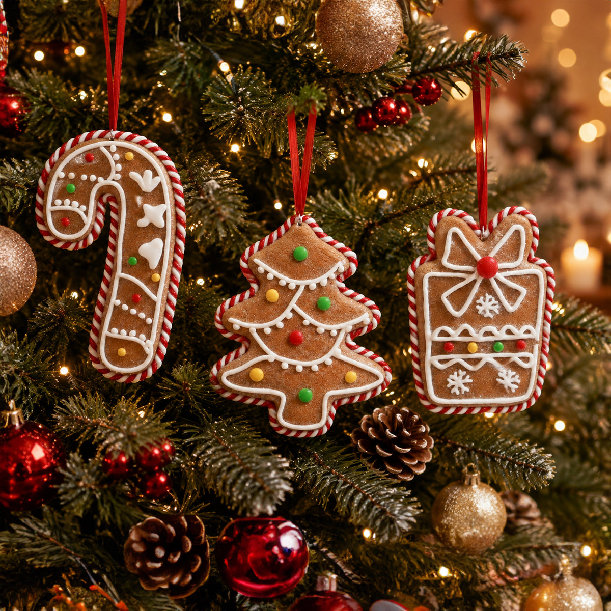 Hanging Gingerbread Deco Assorted
