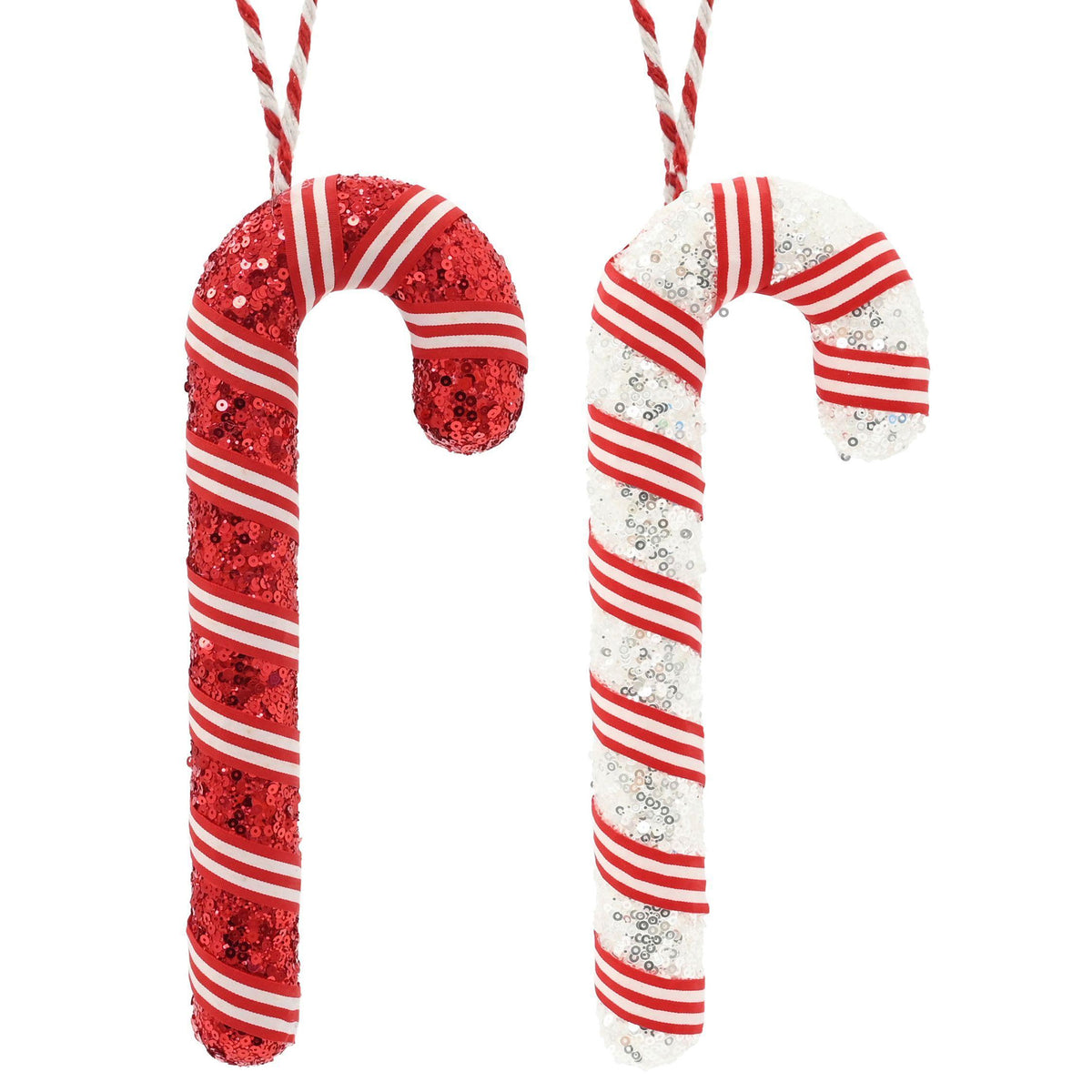 Hanging Sequins Candycane Assorted