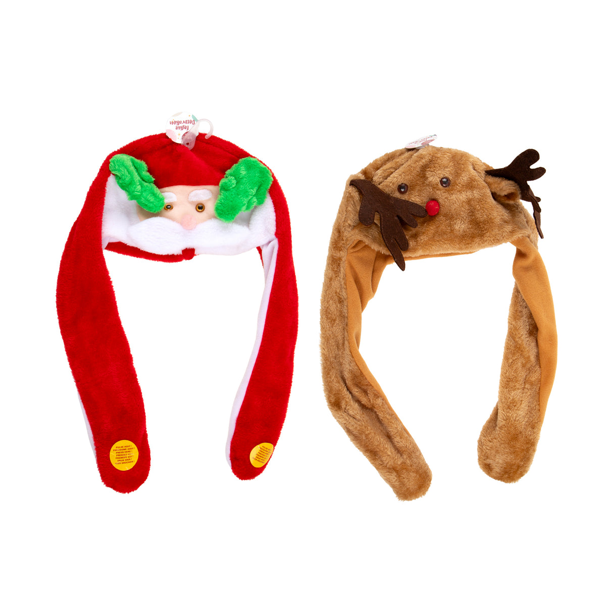 Hat Santa Xmas with Moving Ears Assorted