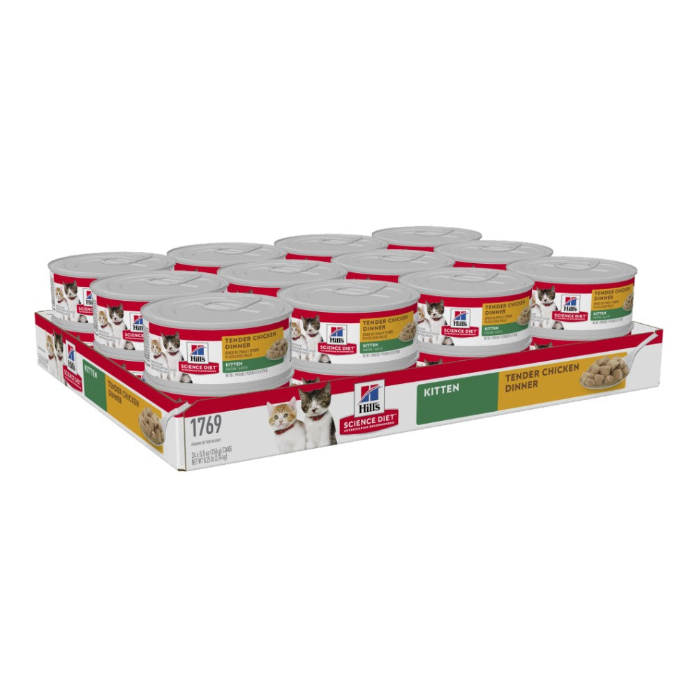 HILLS Kitten Tender Chicken Chunks Canned - 156g x 24 1769