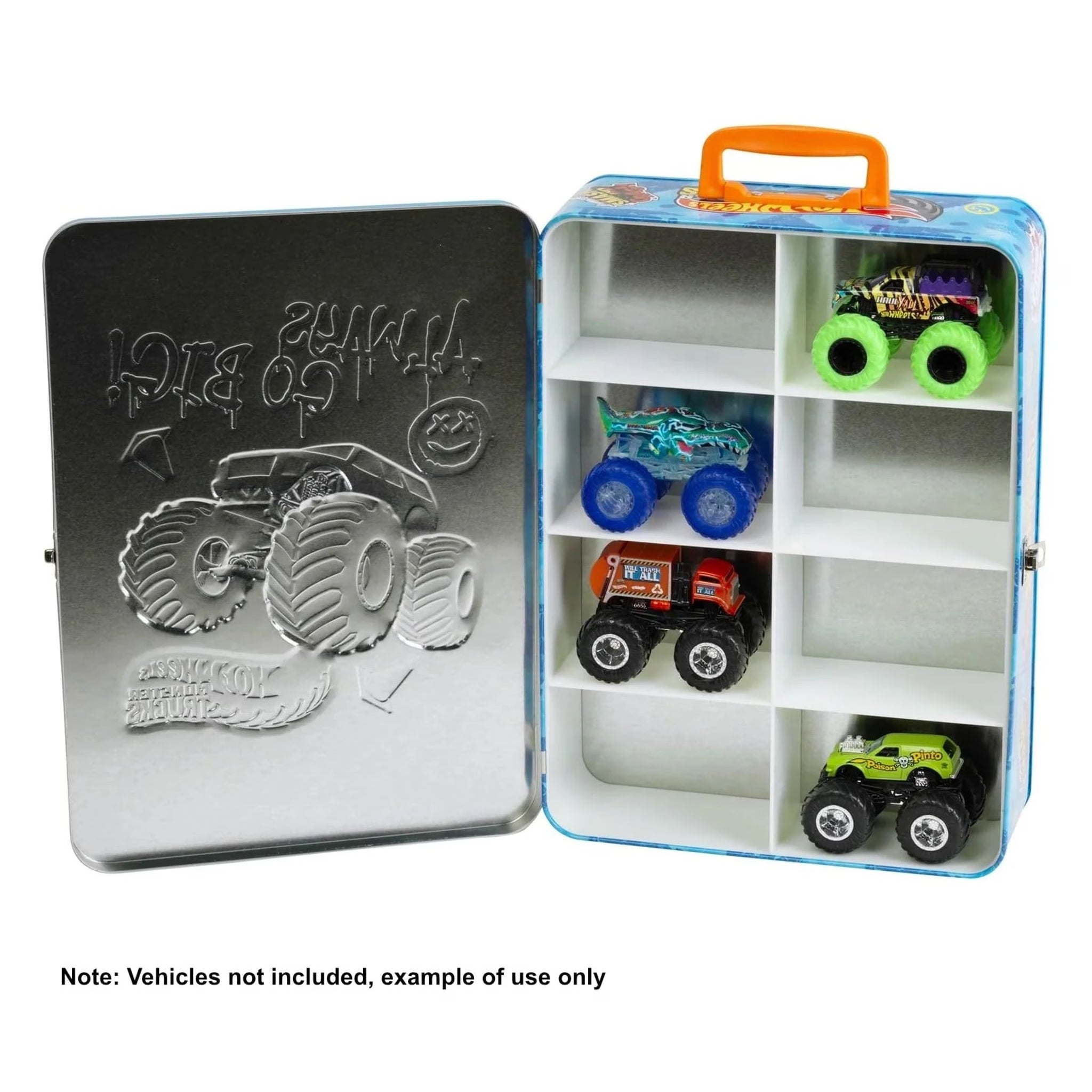 Hot Wheels Collection Tin Carry Case for 8 Monster Trucks