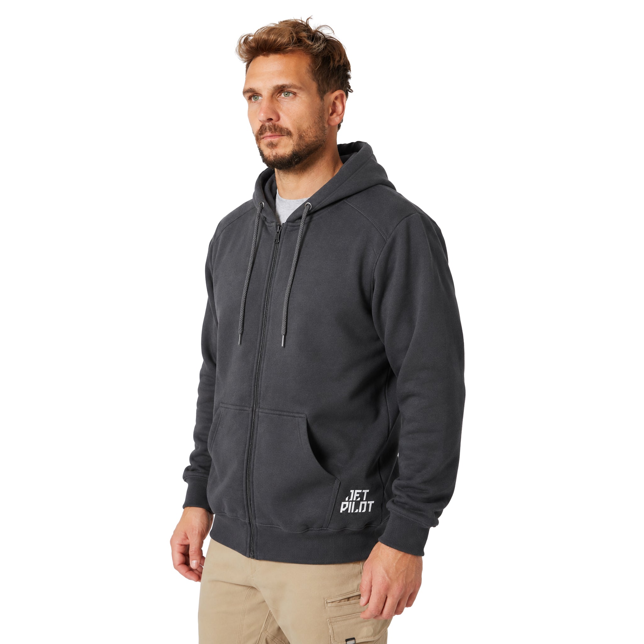 Jetpilot Fueled 2 Zip Up Hoodie Charcoal