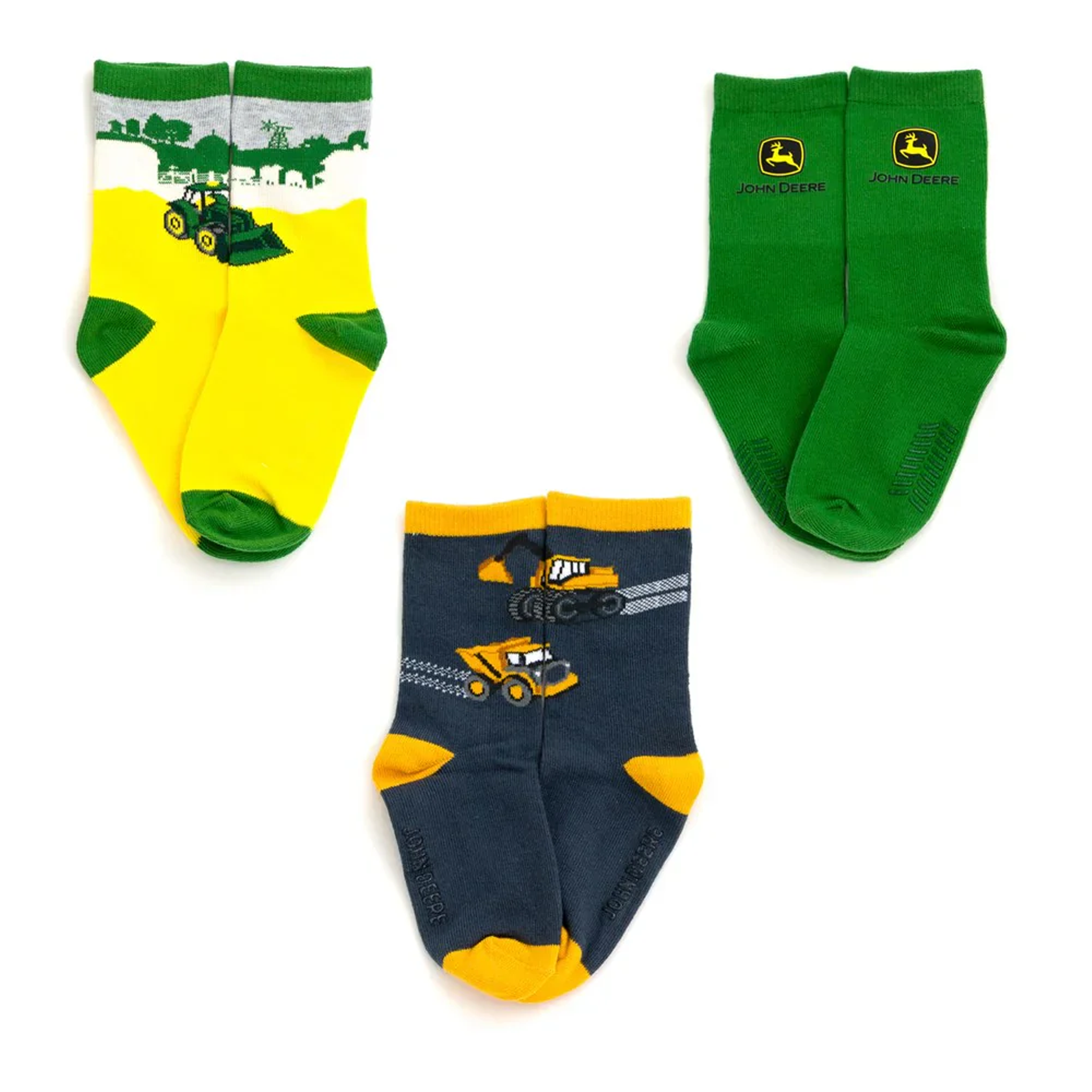 John Deere 3 Pack Crew Socks (4-6Y)