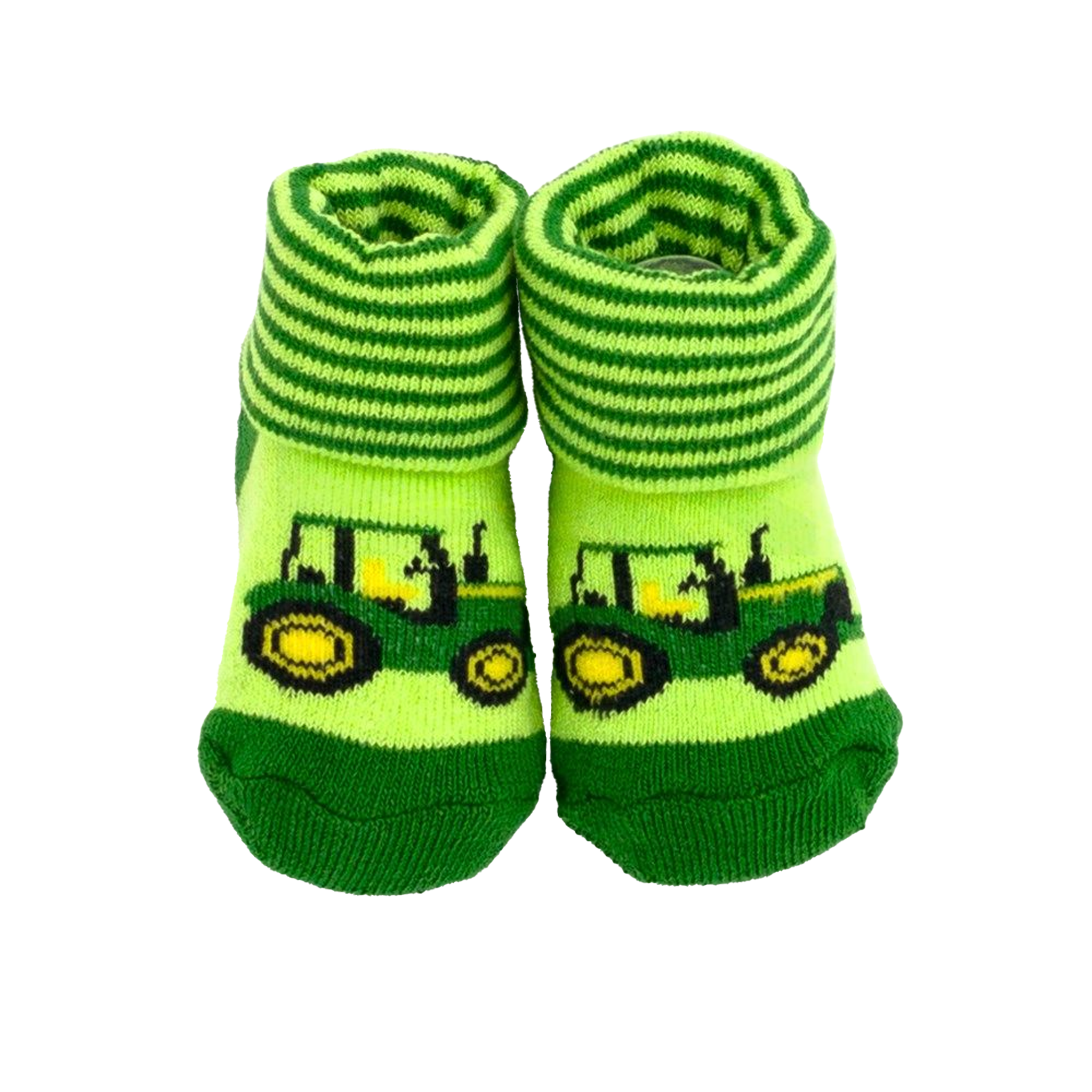 John Deere Infant Tractor Cuff Booties (0-6M)