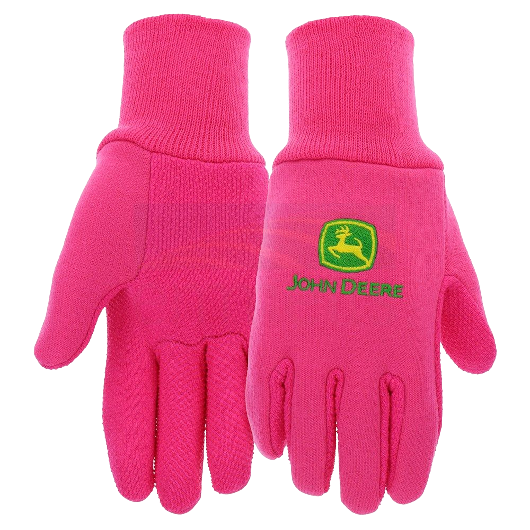 John Deere Women's Light Duty Cotton Gloves Pink