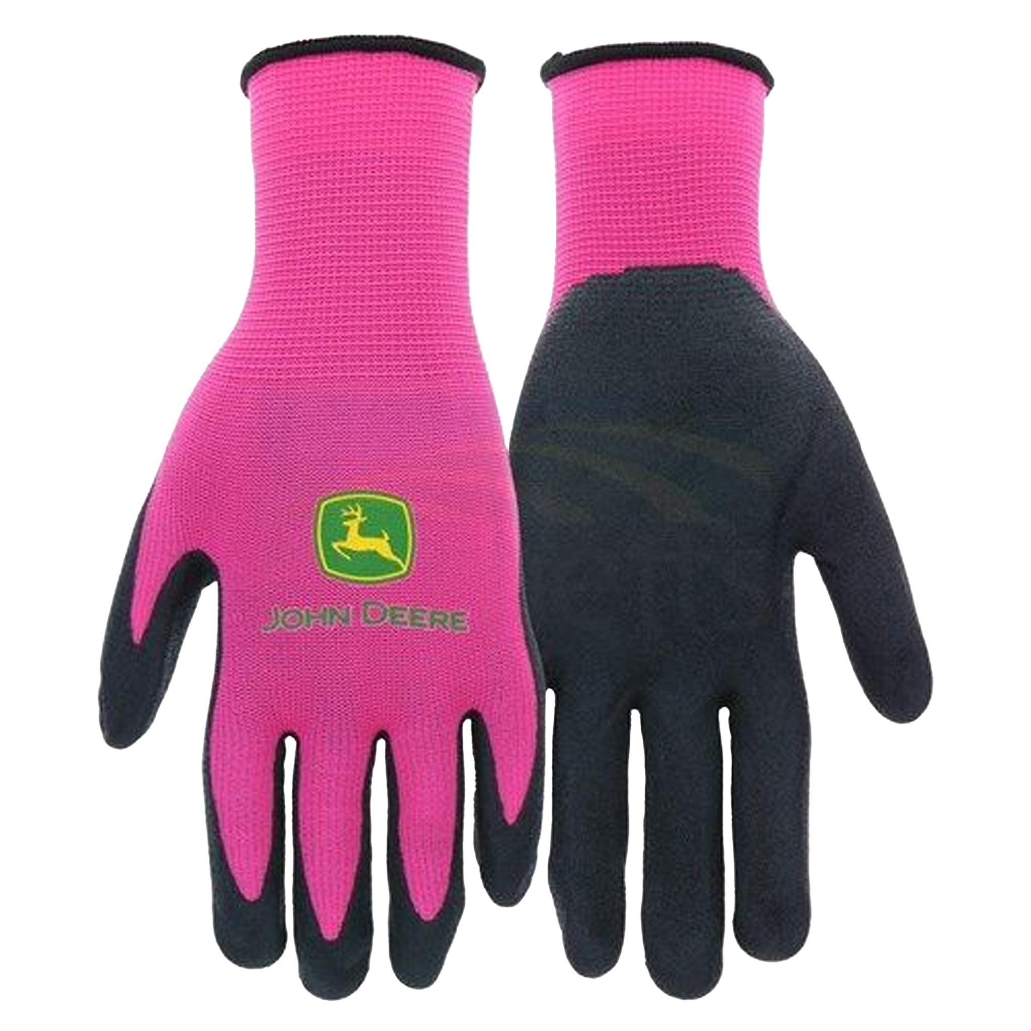 John Deere Women's  Nitrile Textured Foam Grip Pink