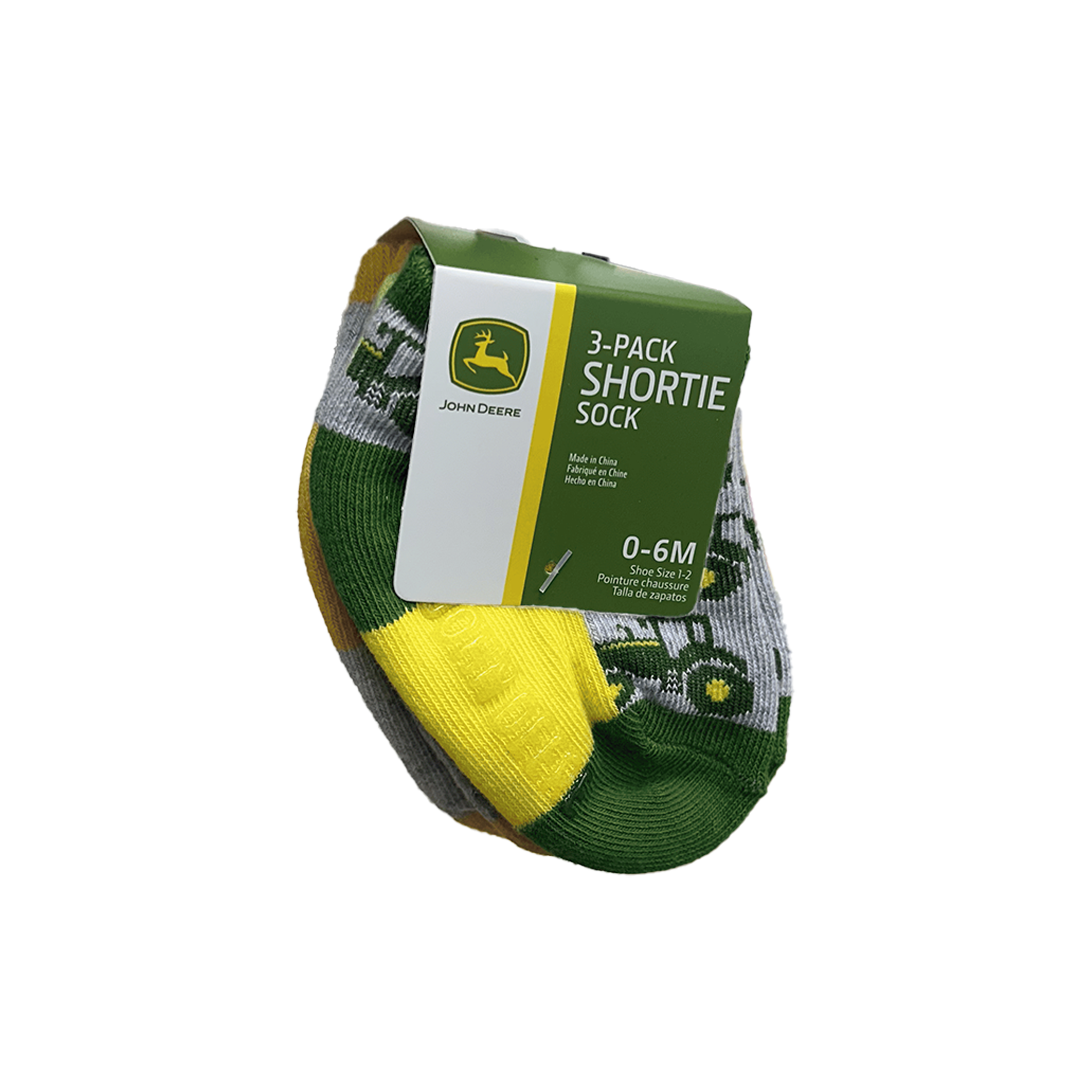 John Deere 3 Pack Shortie Socks