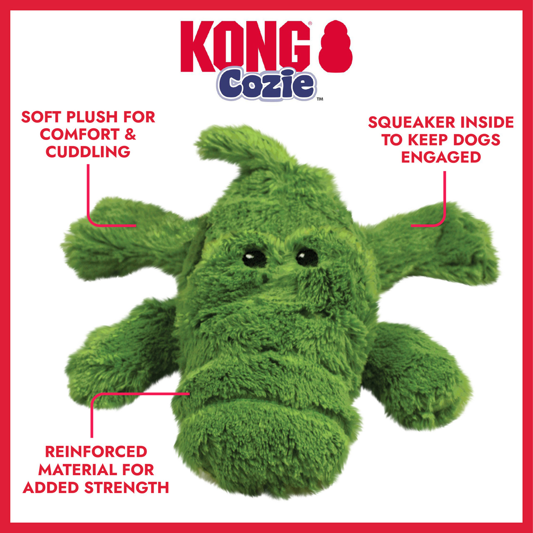 KONG Cozie Ali Alligator