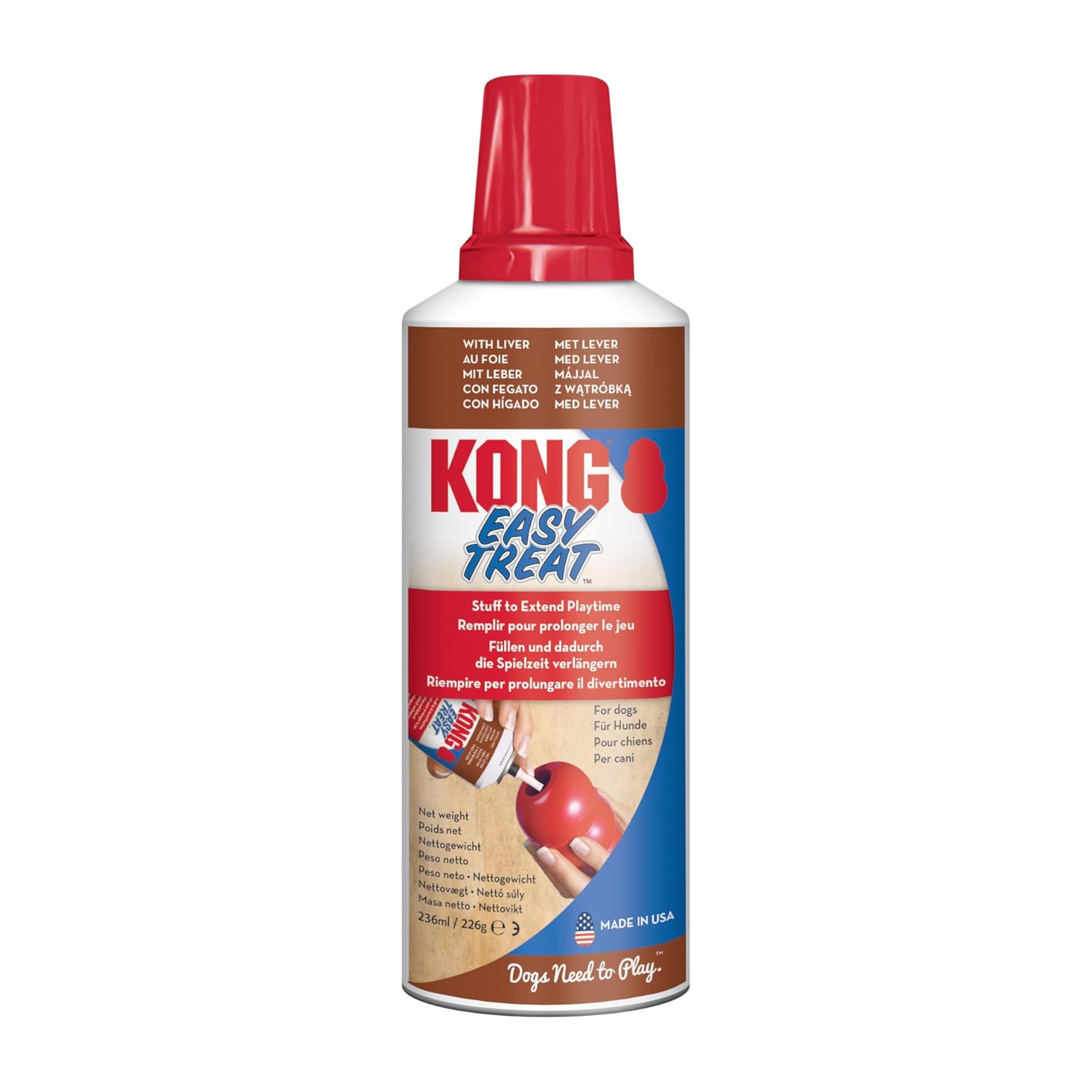 KONG Dog Easy Treat Paste – Puppy, Bacon Cheese & Liver