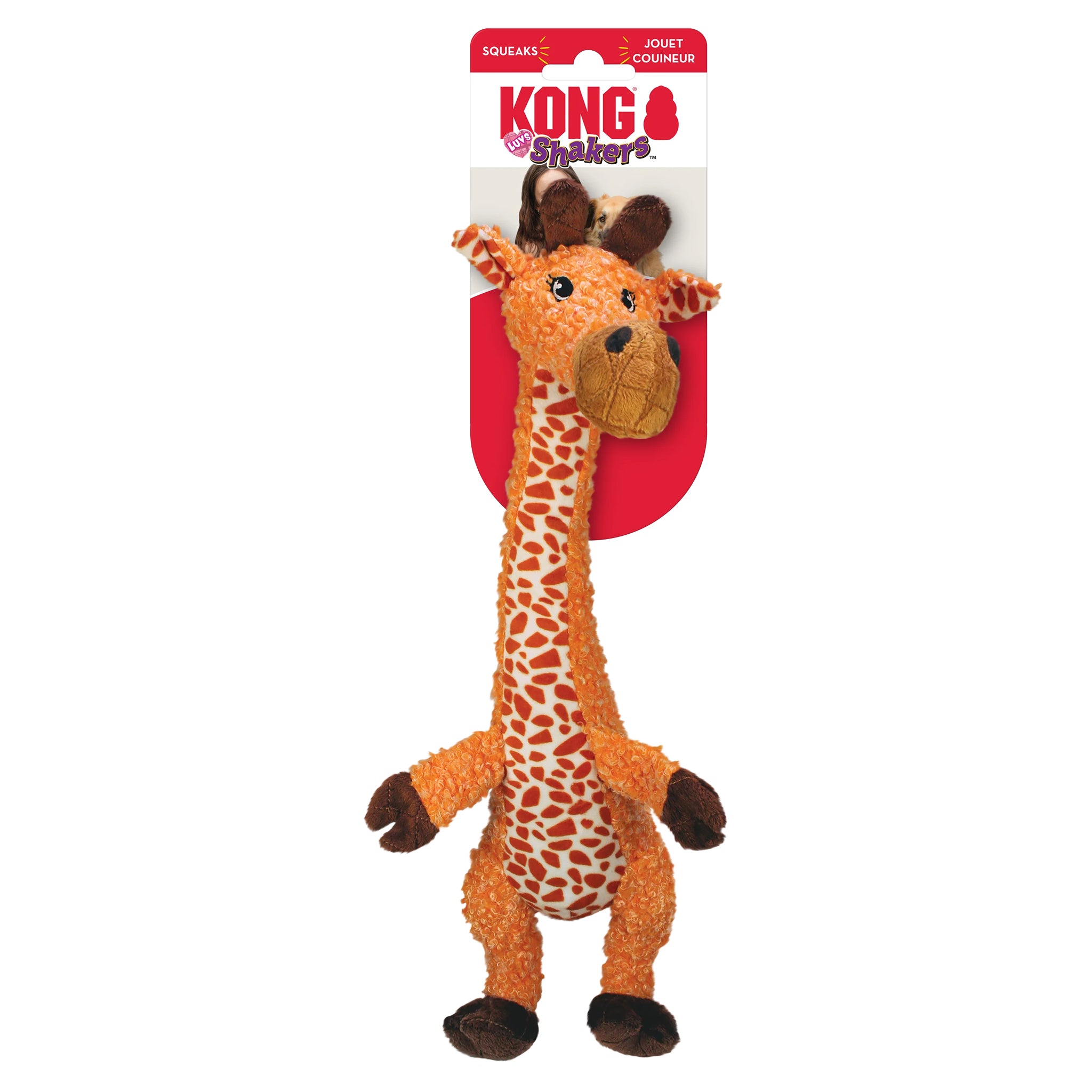 KONG Shakers Luvs Dog Toy – Giraffe & Elephant