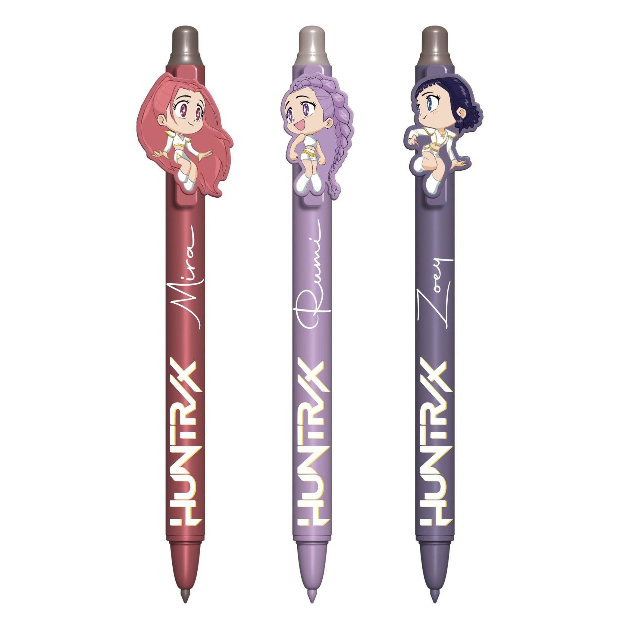 KPop Demon Hunters – Chibi Erasable Gel Pen 3 Pack