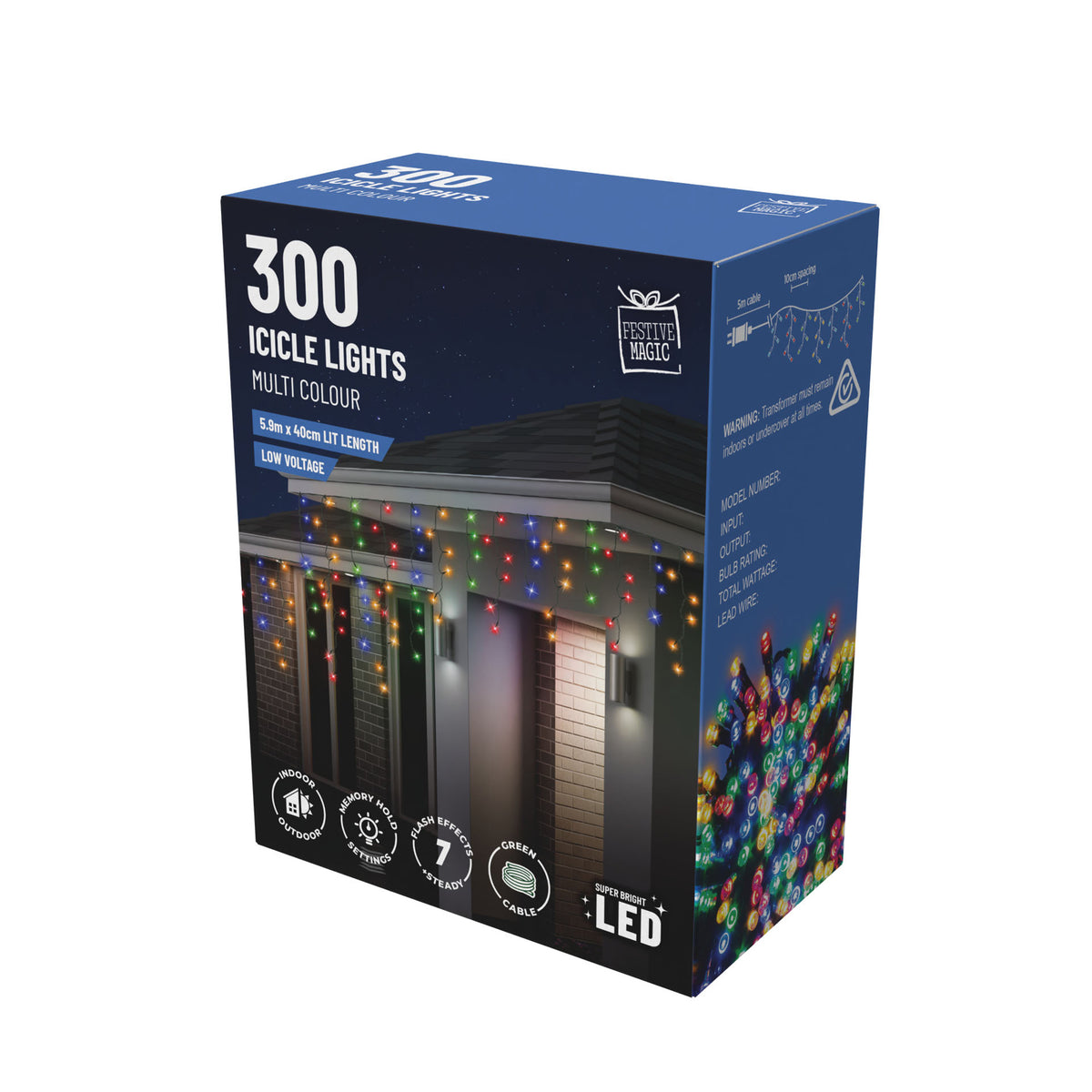 LED Icicles Flashing 300