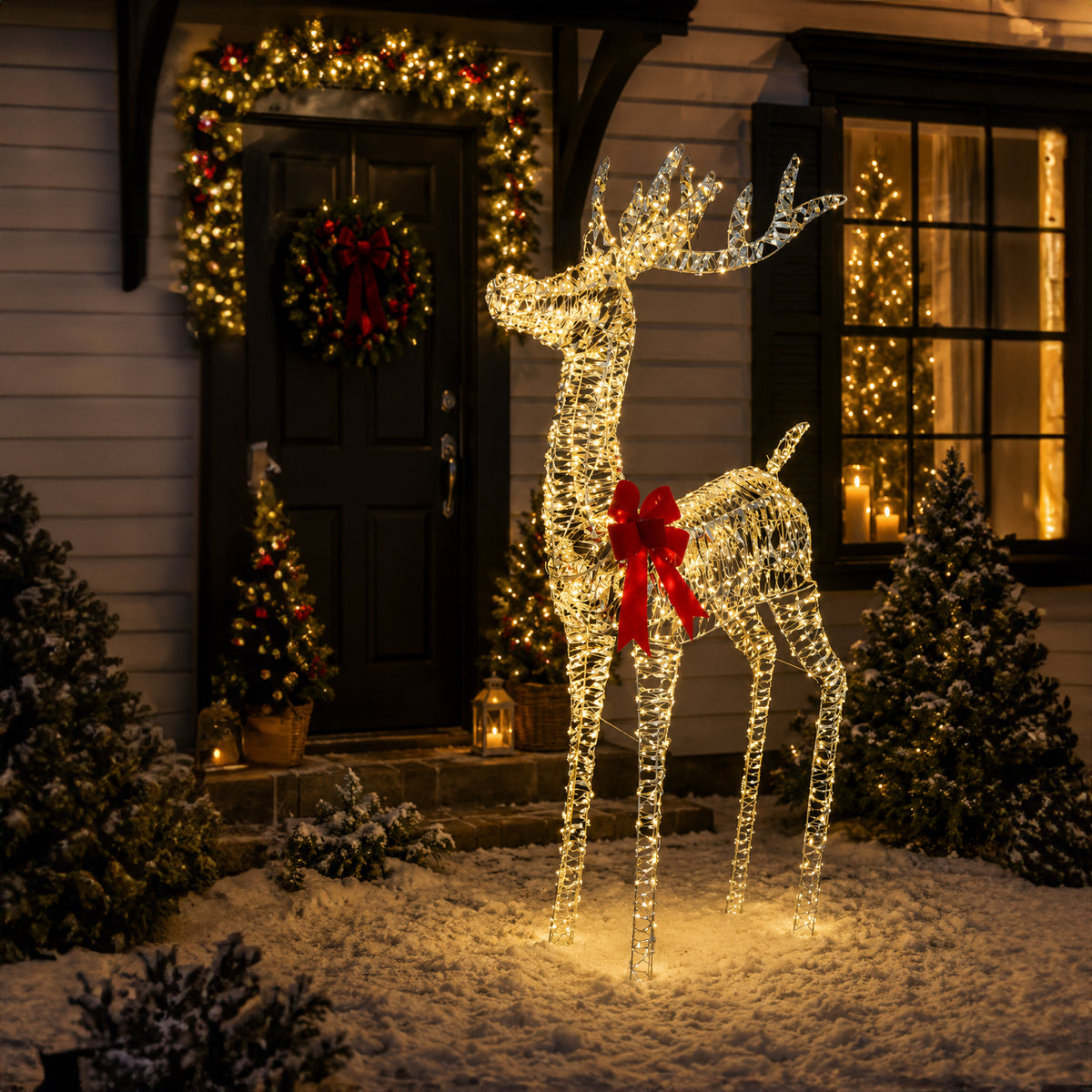 LED Metallic Twist Tall Reindeer 150cm
