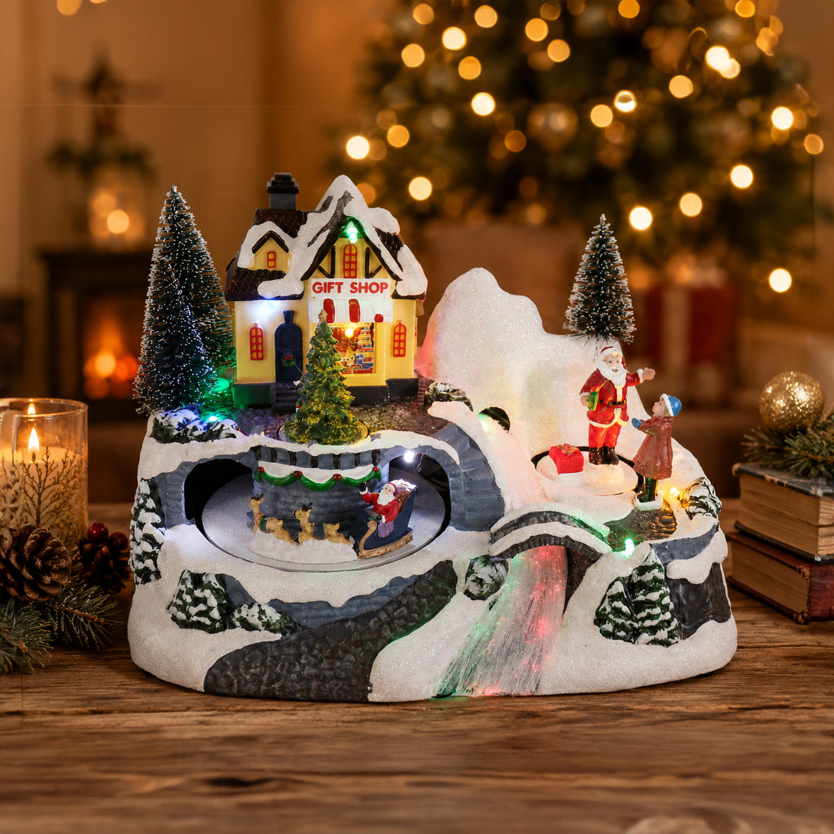 LED Musical Village Scene Assorted