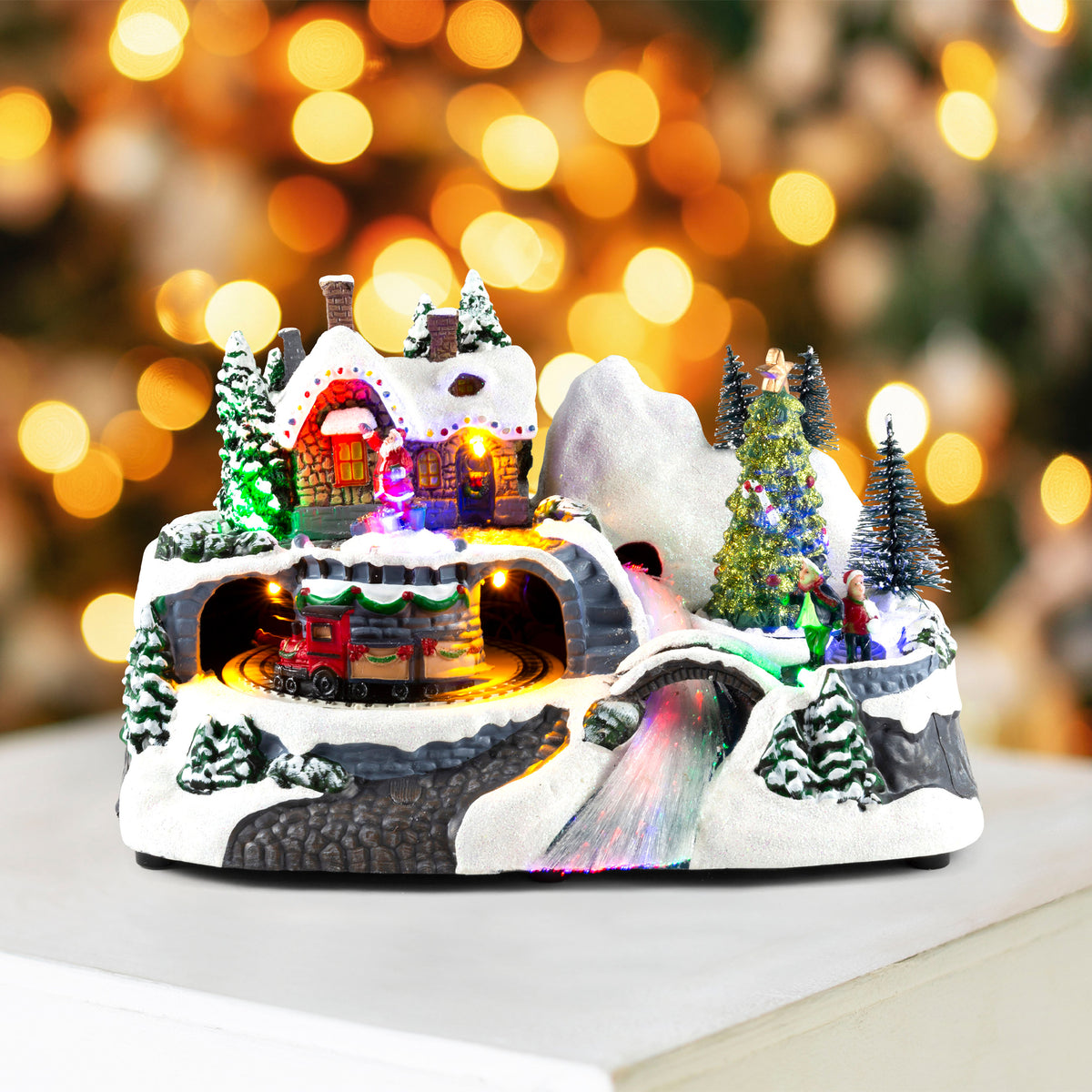 LED Musical Village Scene Assorted