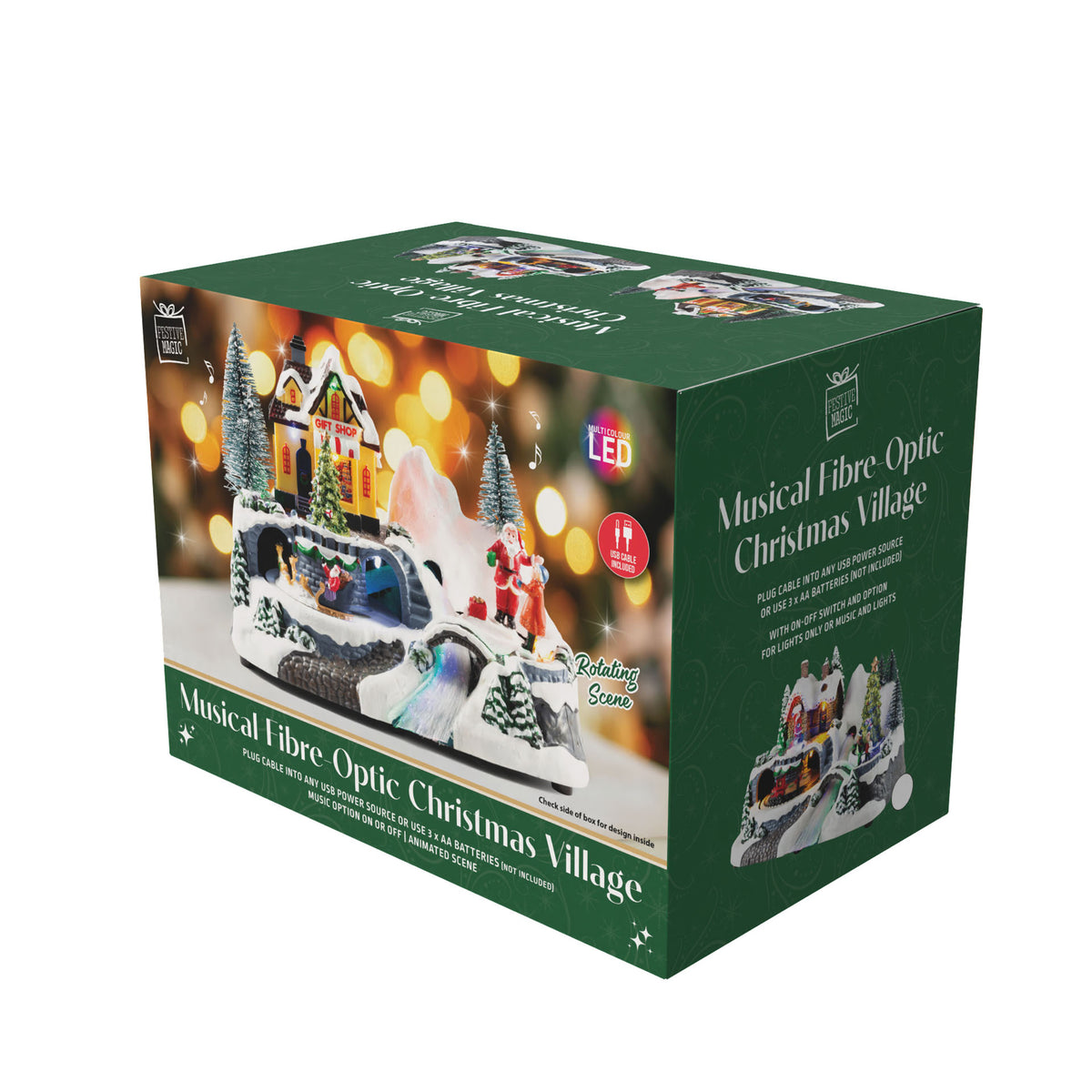 LED Musical Village Scene Assorted