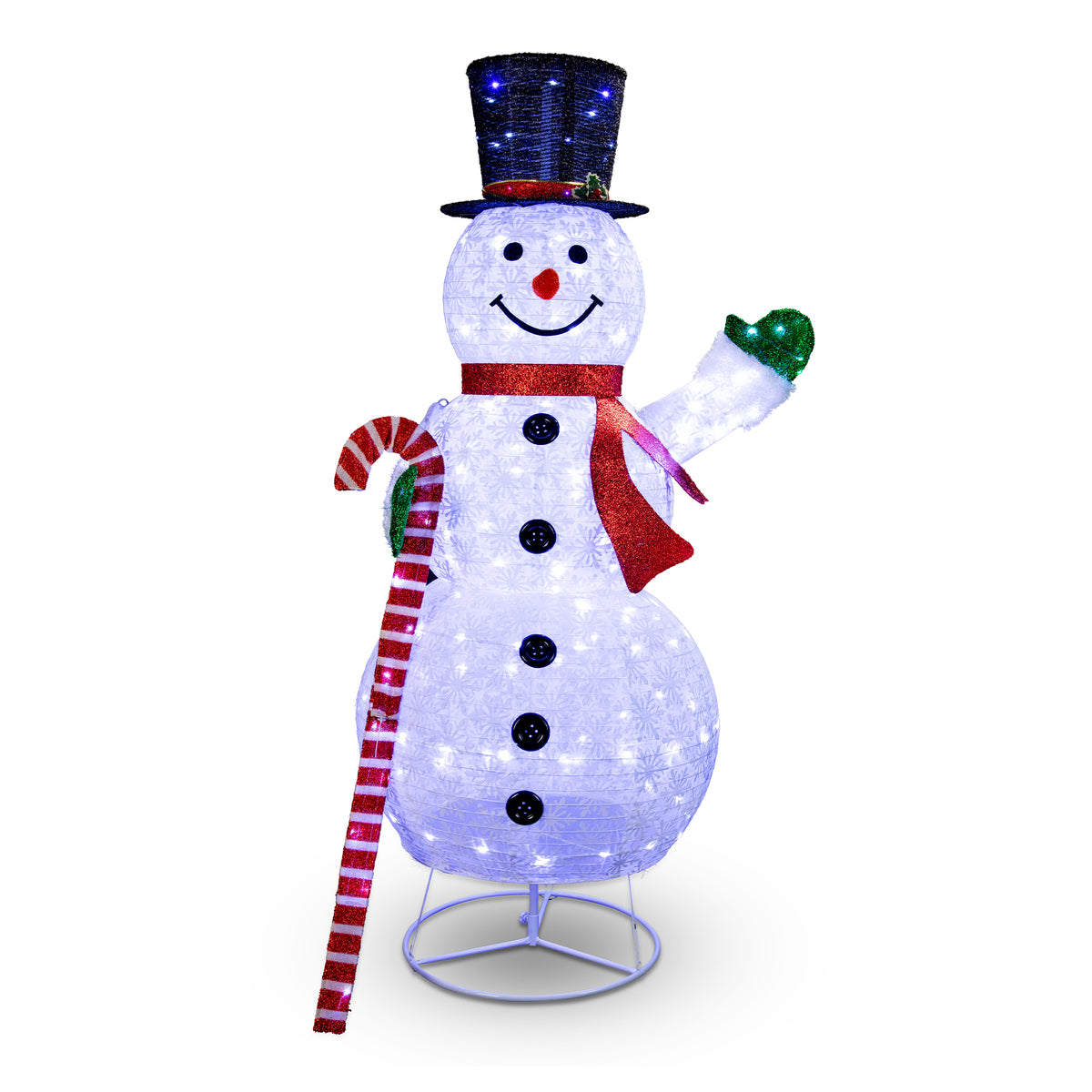 LED Pop Up Snowman Twinkle 180cm